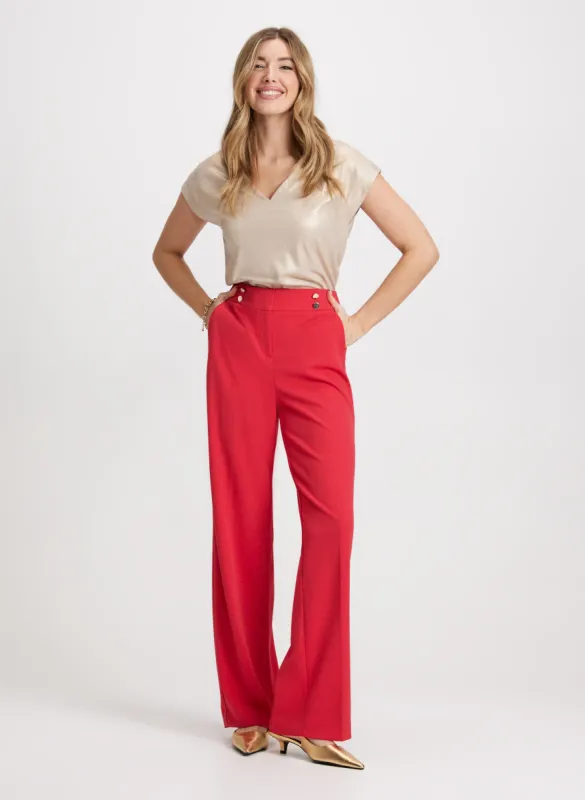 V-Neck T-Shirt & Wide Leg Pants sold by Laura
