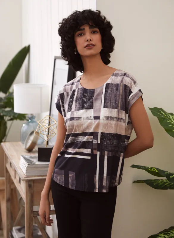 Geometric Print Top sold by Laura