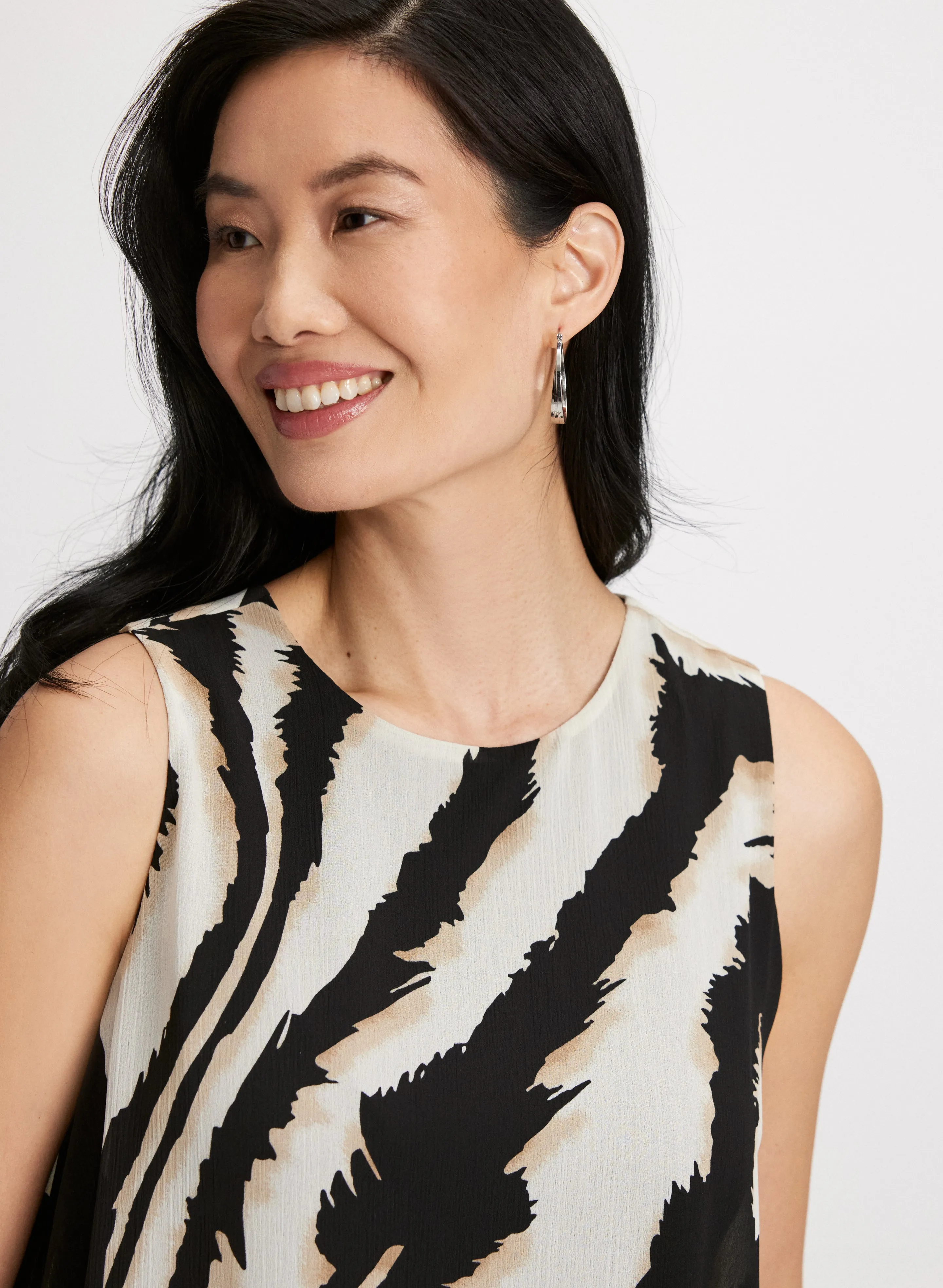 Zebra Print Asymmetric Blouse sold by Laura product image thumbnail 4