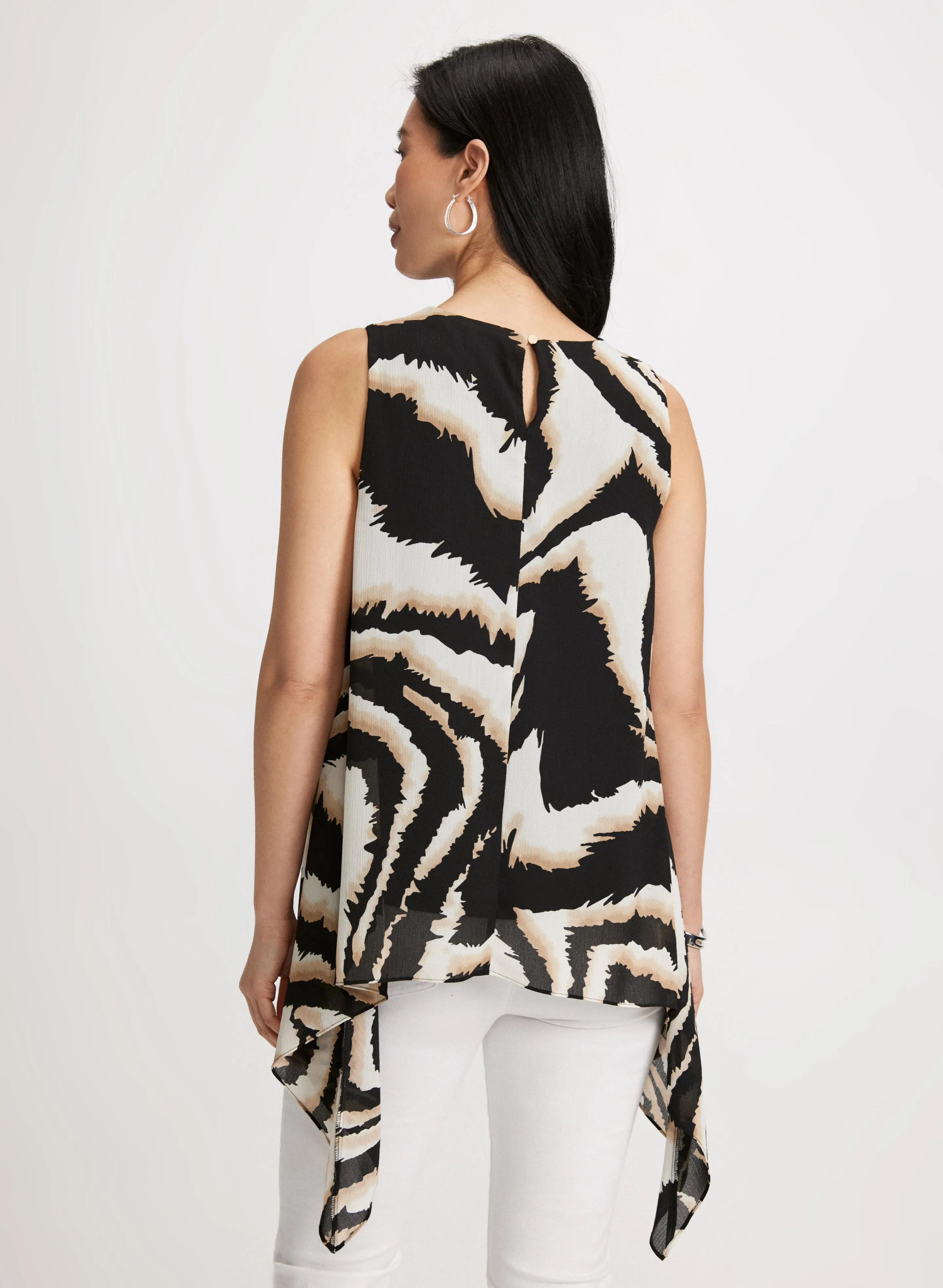 Zebra Print Asymmetric Blouse sold by Laura product image thumbnail 3