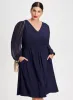 Chiffon Sleeve Ruched Detail Dress sold by Laura