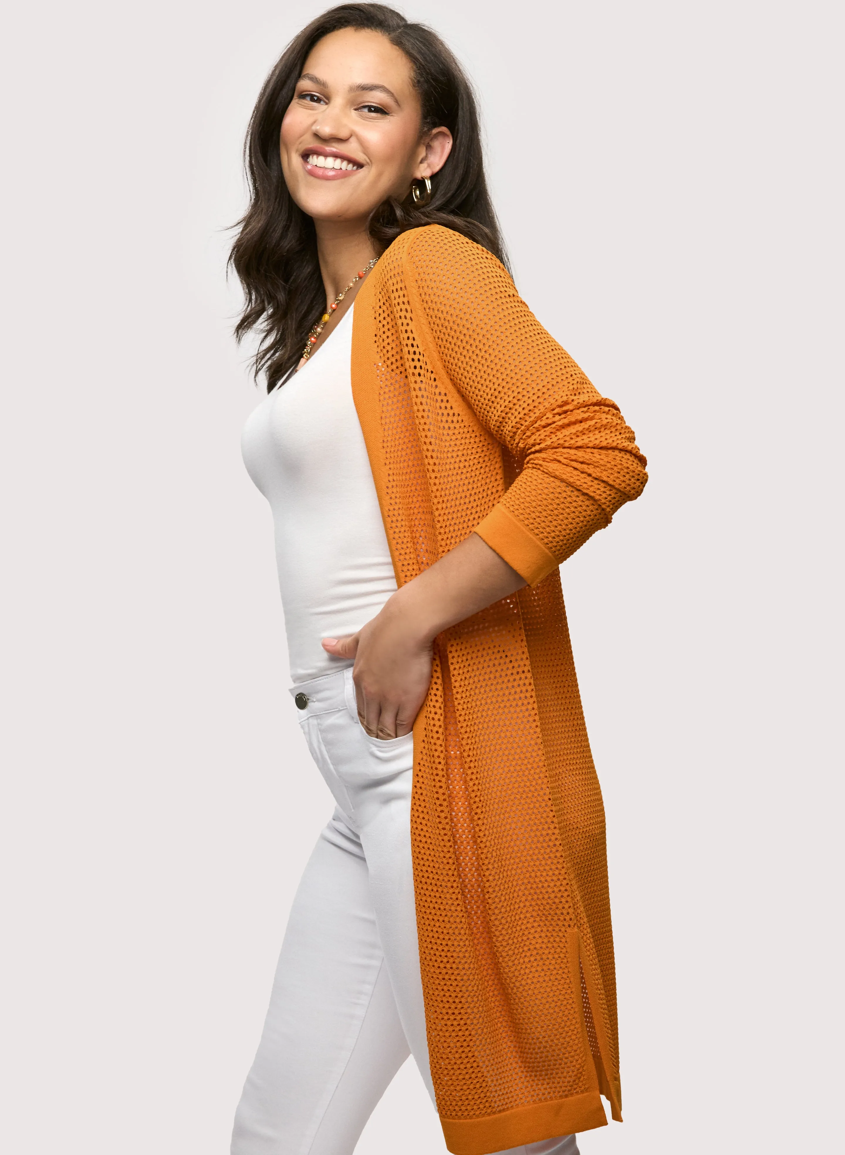 Openwork Long Cardigan sold by Laura product image thumbnail 5