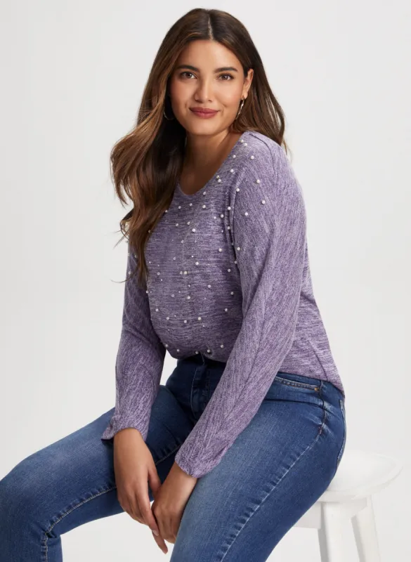 Embellished Long Sleeve Top sold by Laura
