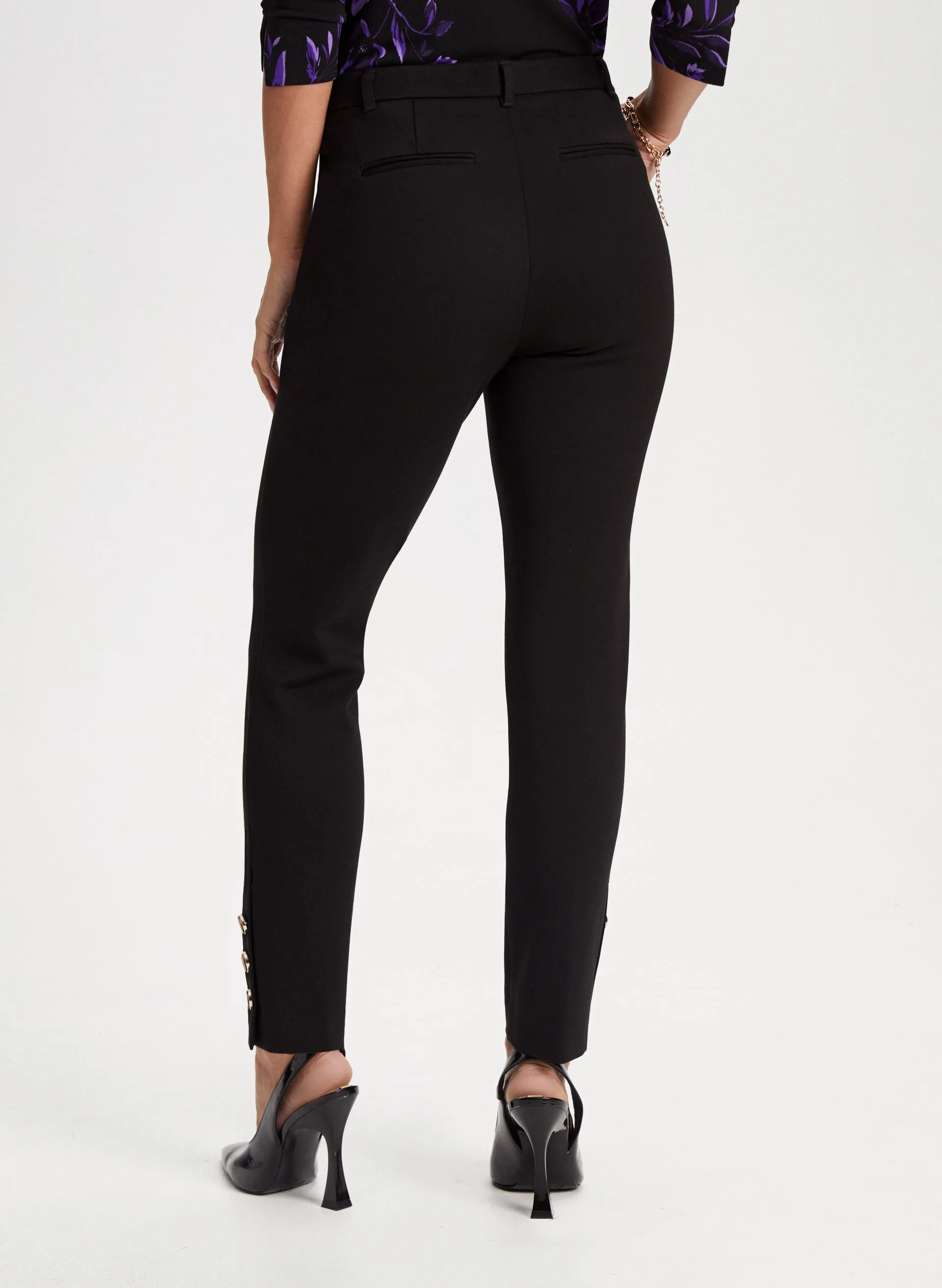 Button Detail Slim Leg Pants sold by Laura product image thumbnail 2