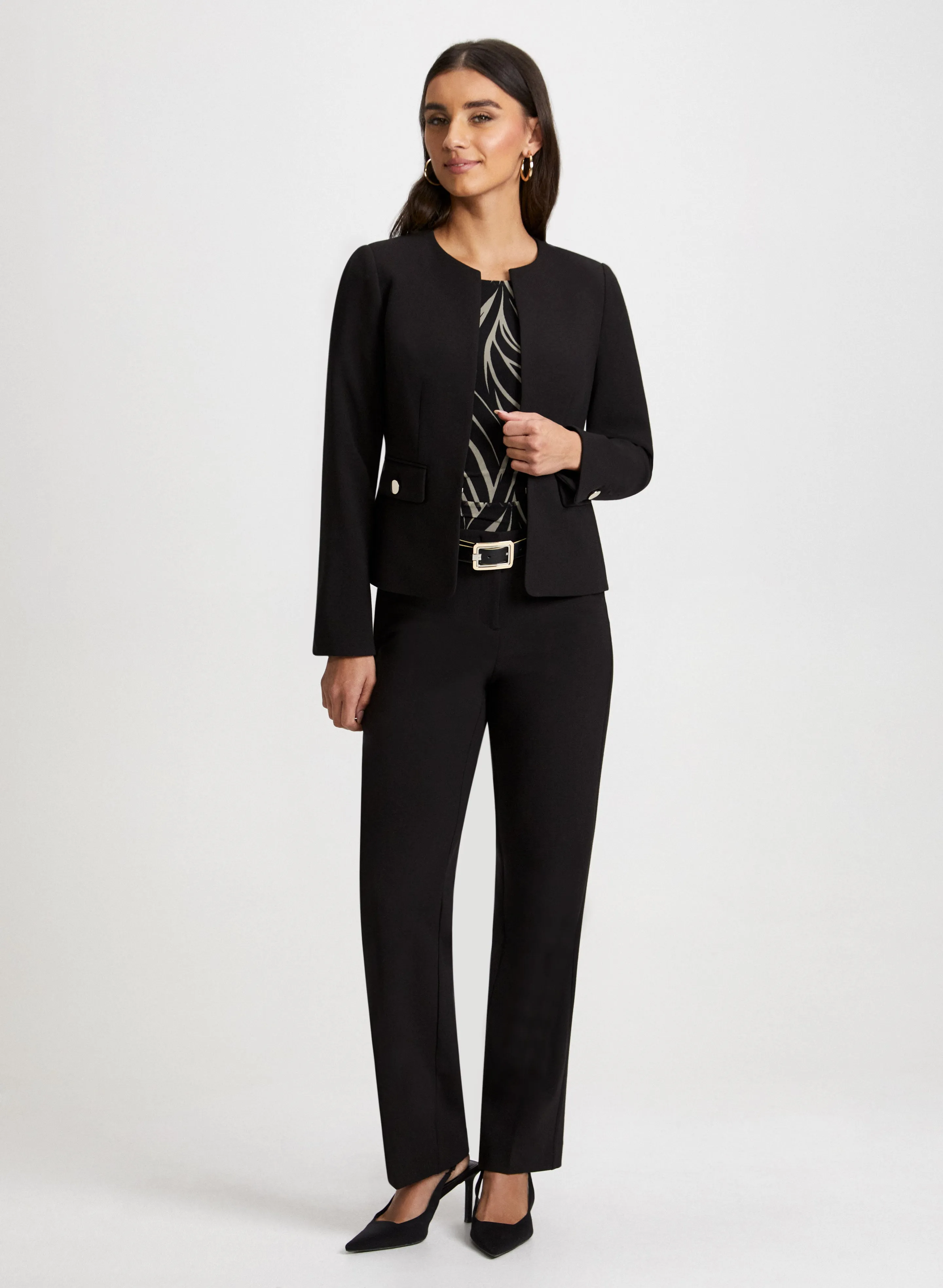 Button Detail Jacket & Modern Fit Pants sold by Laura