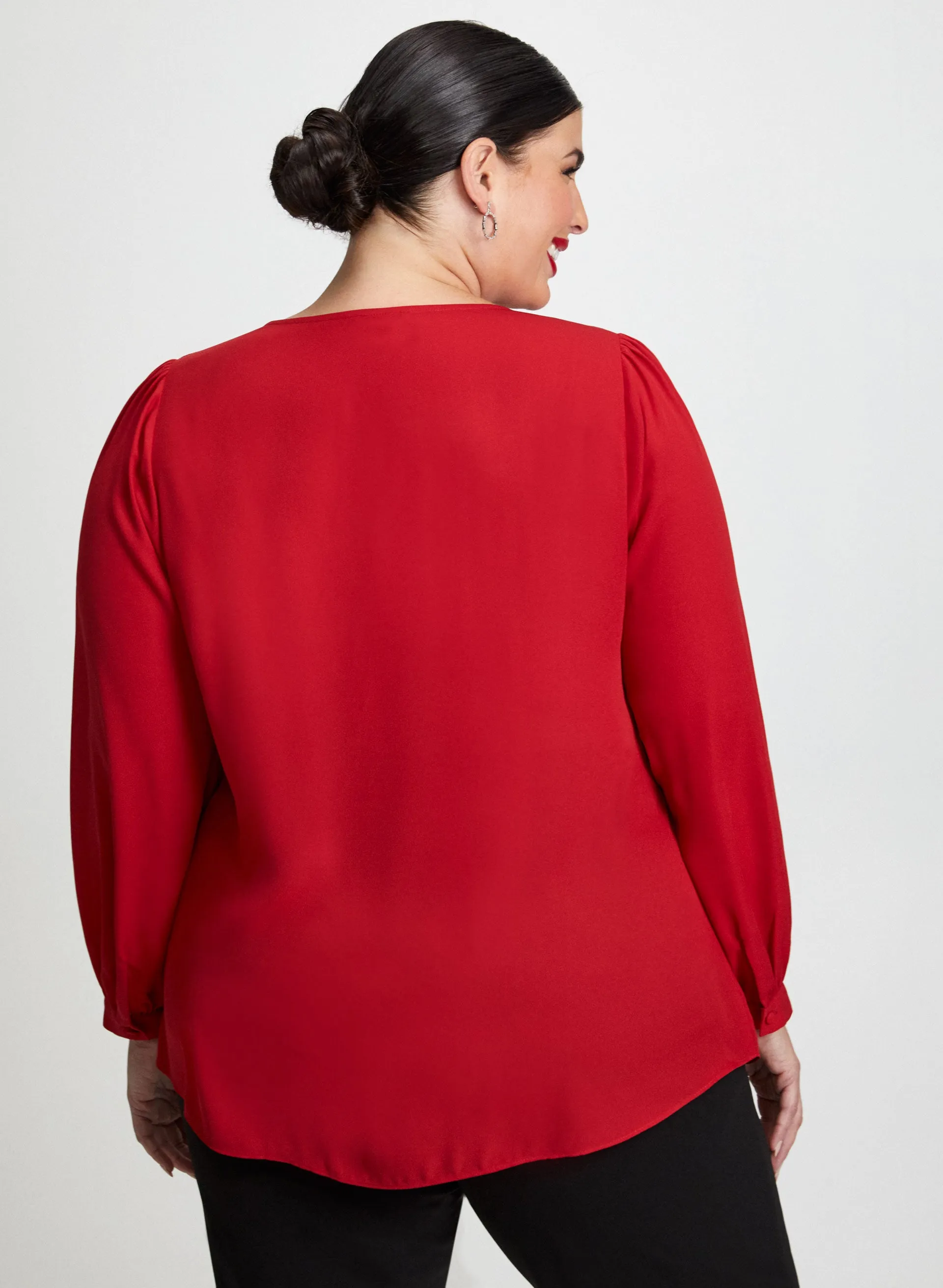 Rhinestone Chain V-Neck Top sold by Laura product image thumbnail 4