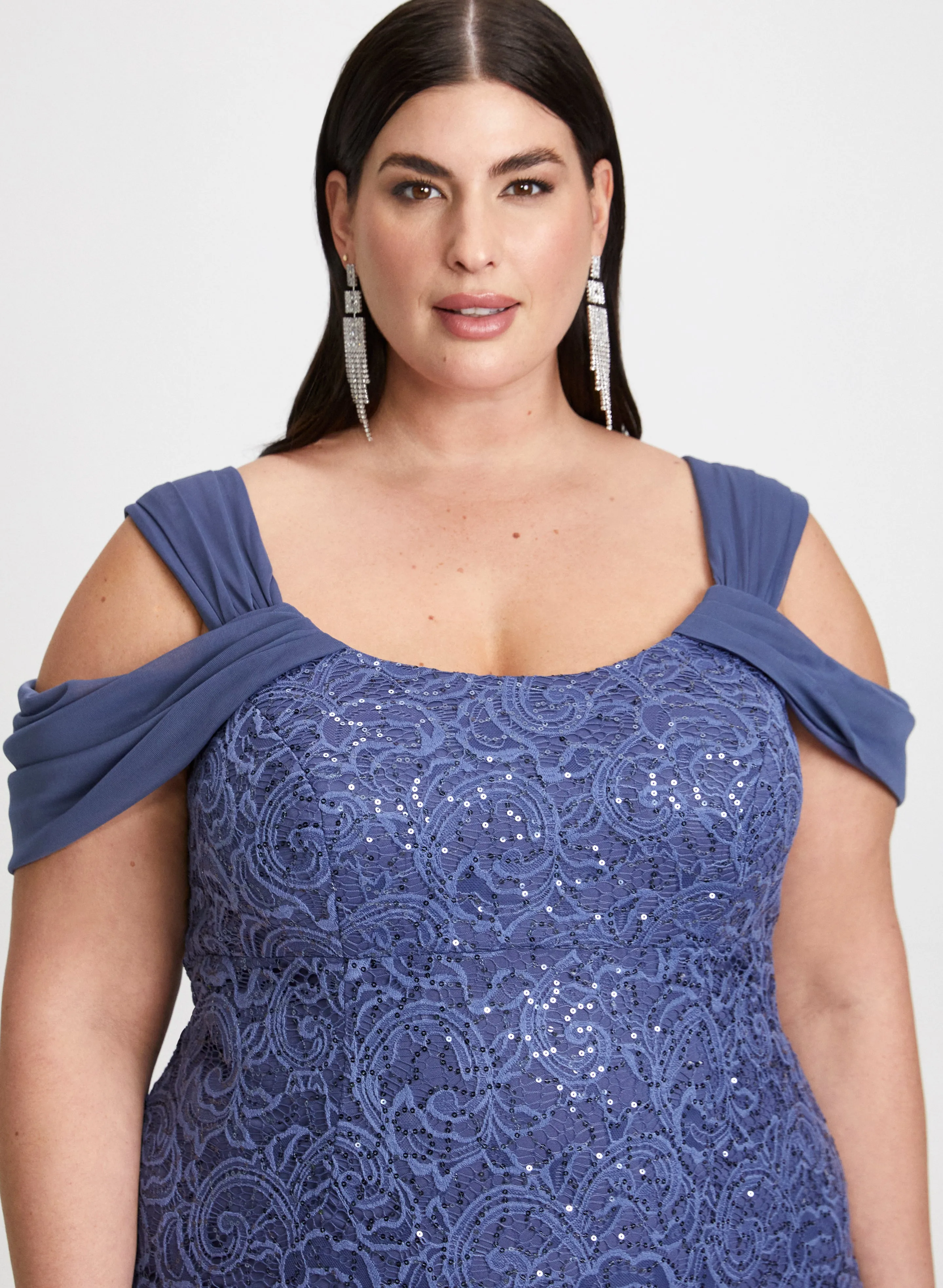 Cold Shoulder Sequined Dress sold by Laura product image thumbnail 5