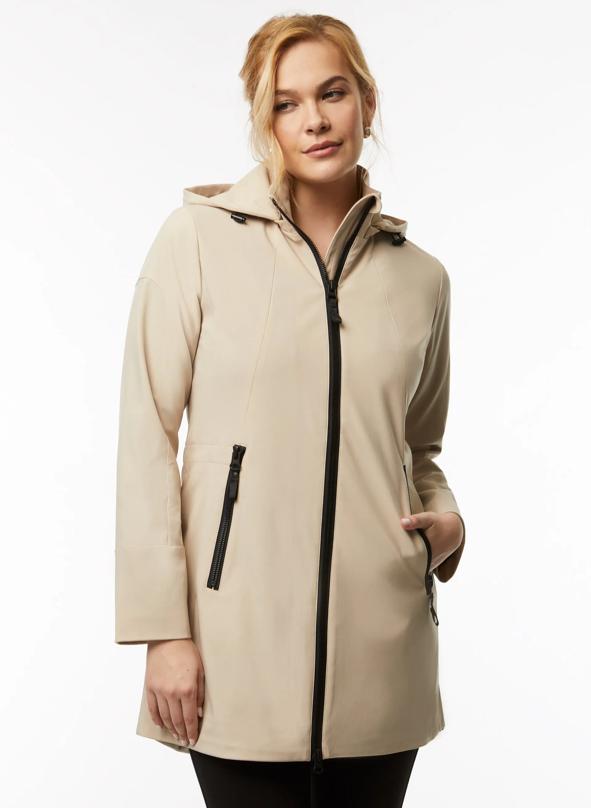 Water-Repelling Hooded Coat sold by Laura
