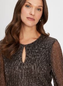 Metallic Crinkle Top sold by Laura