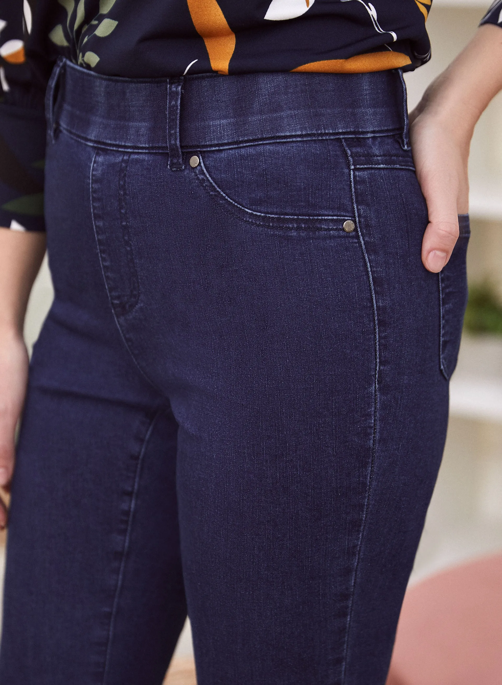 Straight Leg Pull-On Jeans sold by Laura product image thumbnail 4