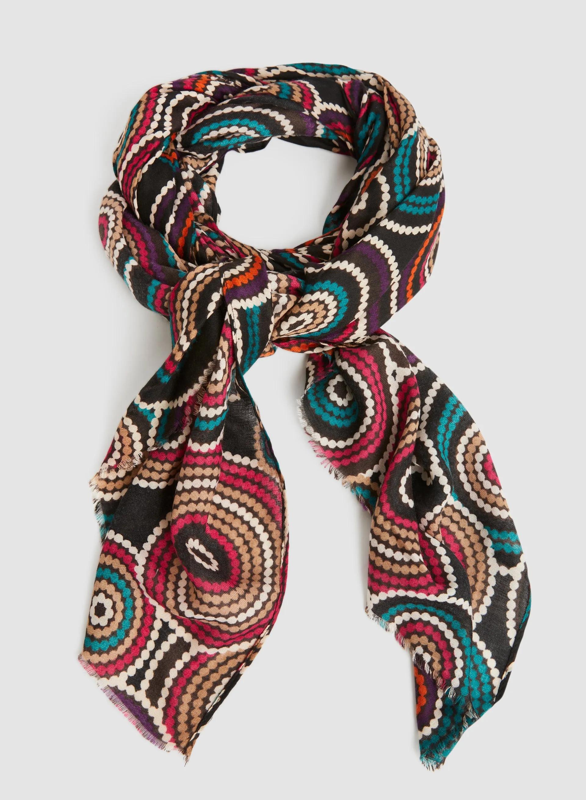 Circle Print Scarf sold by Laura