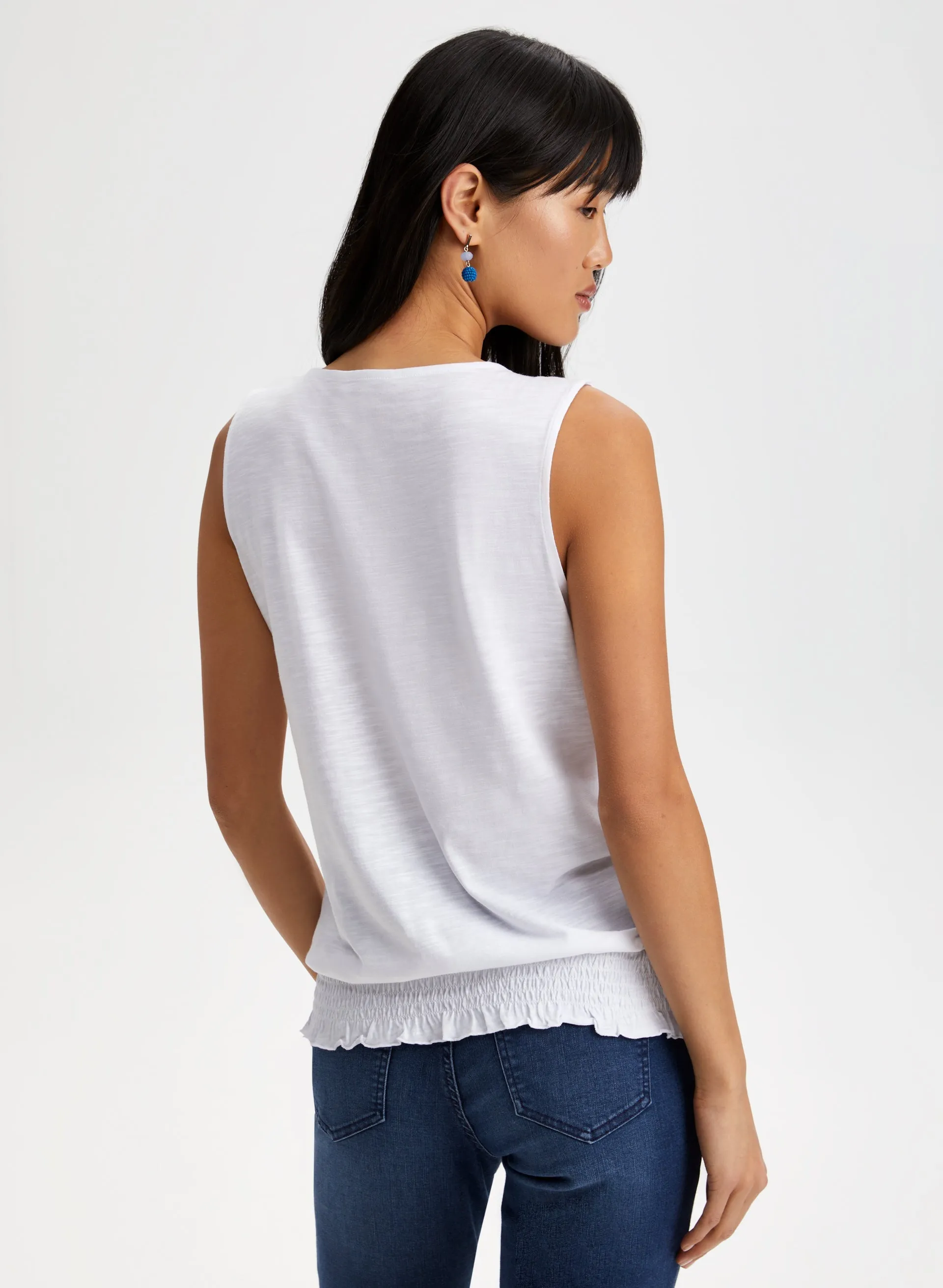 Embroidered Smocked Hem Top sold by Laura product image thumbnail 2