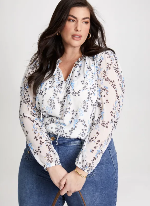 Puff Sleeve Floral Blouse sold by Laura