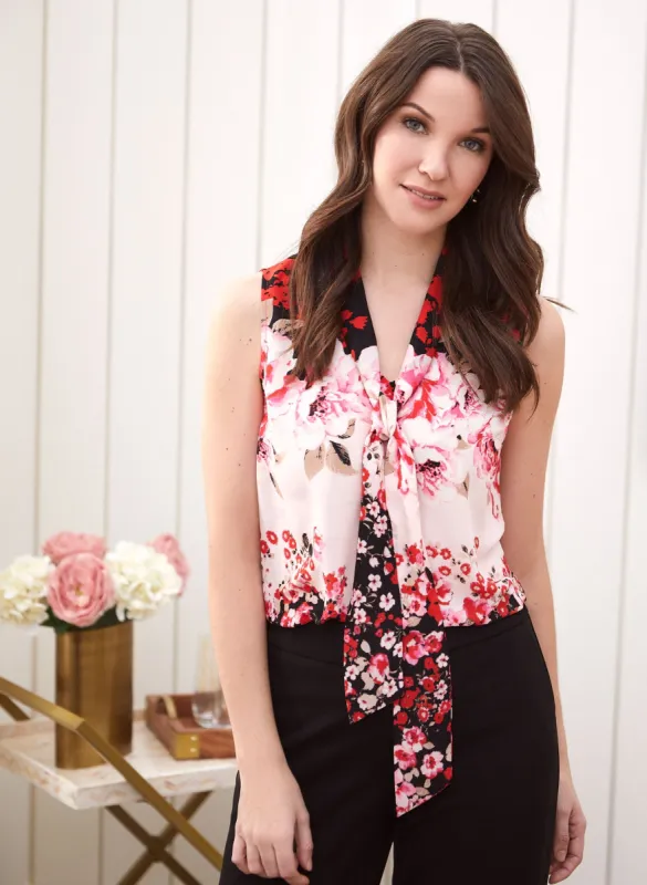 Sleeveless Floral Print Blouse sold by Laura