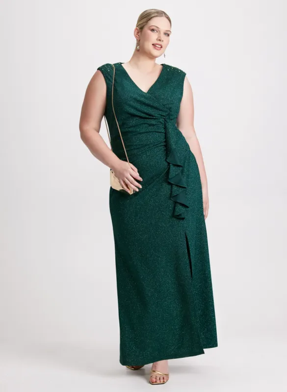 Fitted Ruched Flounce Dress sold by Laura