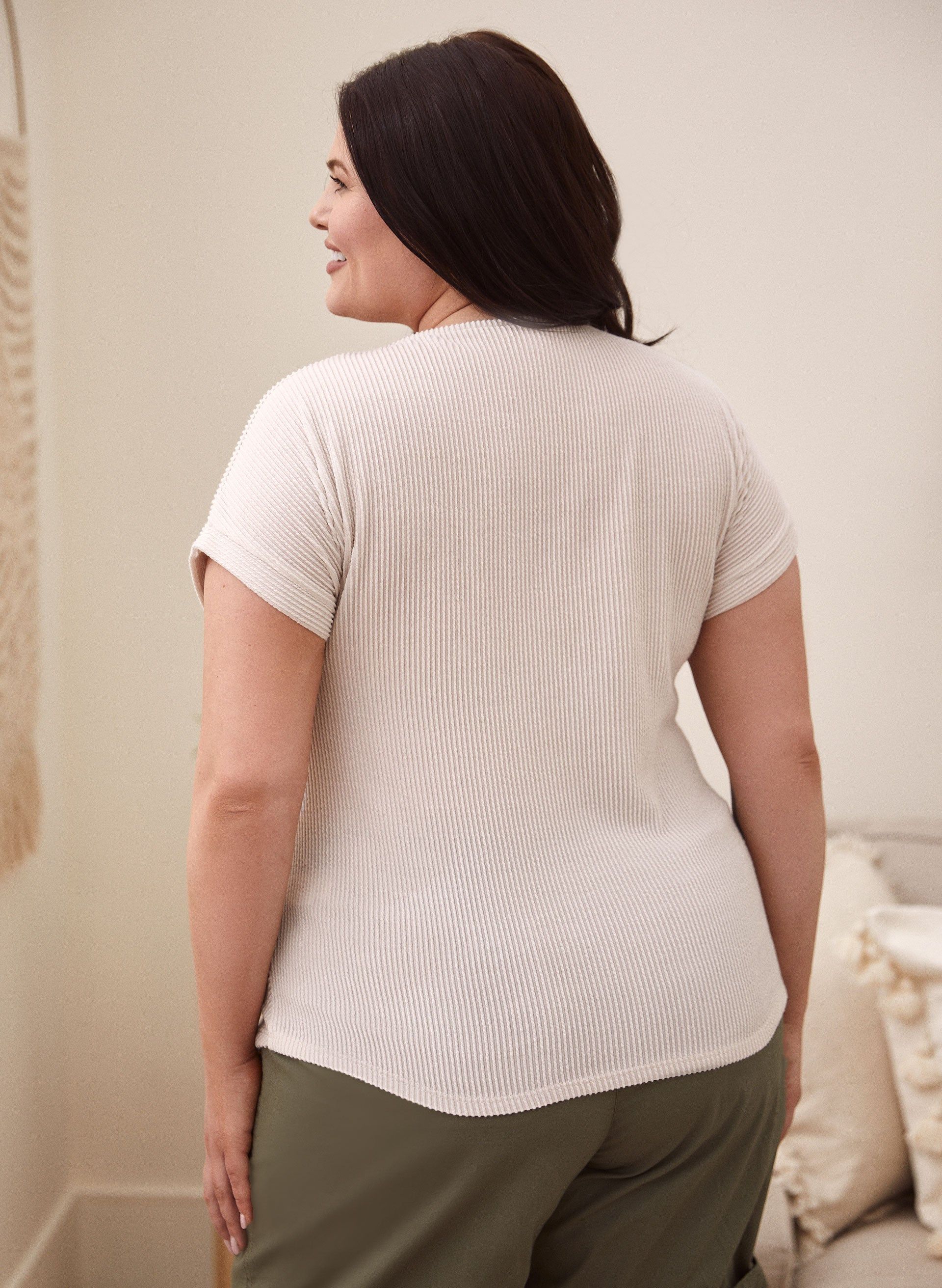 Drop Shoulder Short Sleeve Top sold by Laura product image thumbnail 4