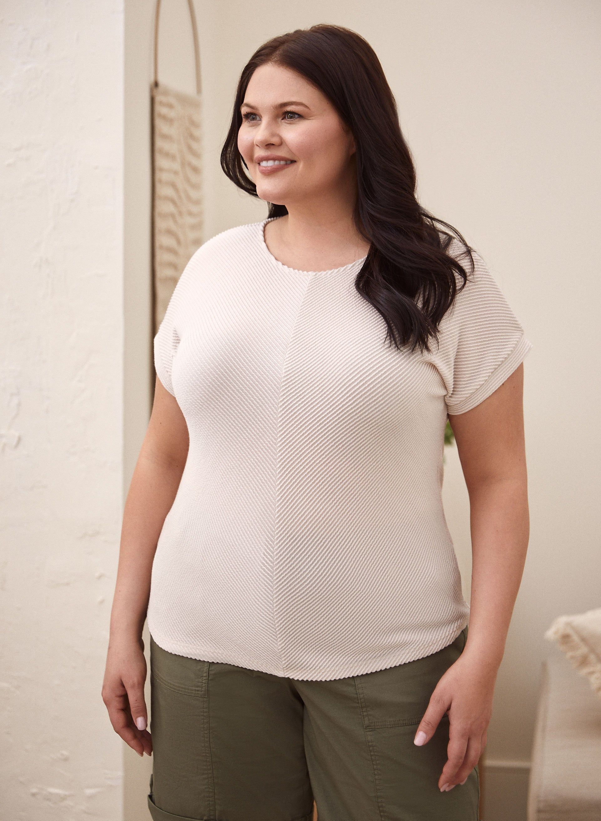 Drop Shoulder Short Sleeve Top sold by Laura