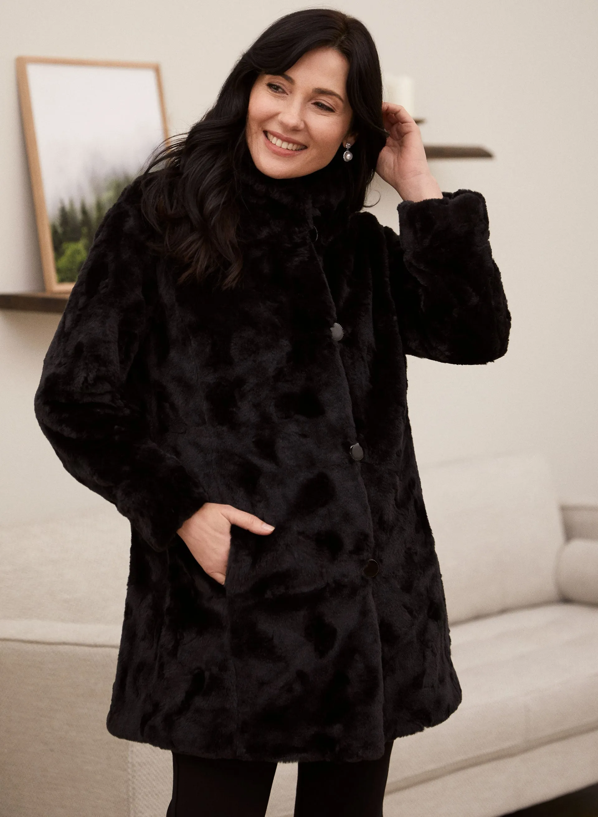 Reversible Faux Fur Coat sold by Laura
