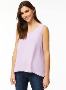 Sleeveless V-Neck Crepe Blouse sold by Laura