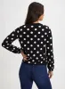Dot Motif Split-Neck Top sold by Laura