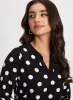 Dot Motif Split-Neck Top sold by Laura