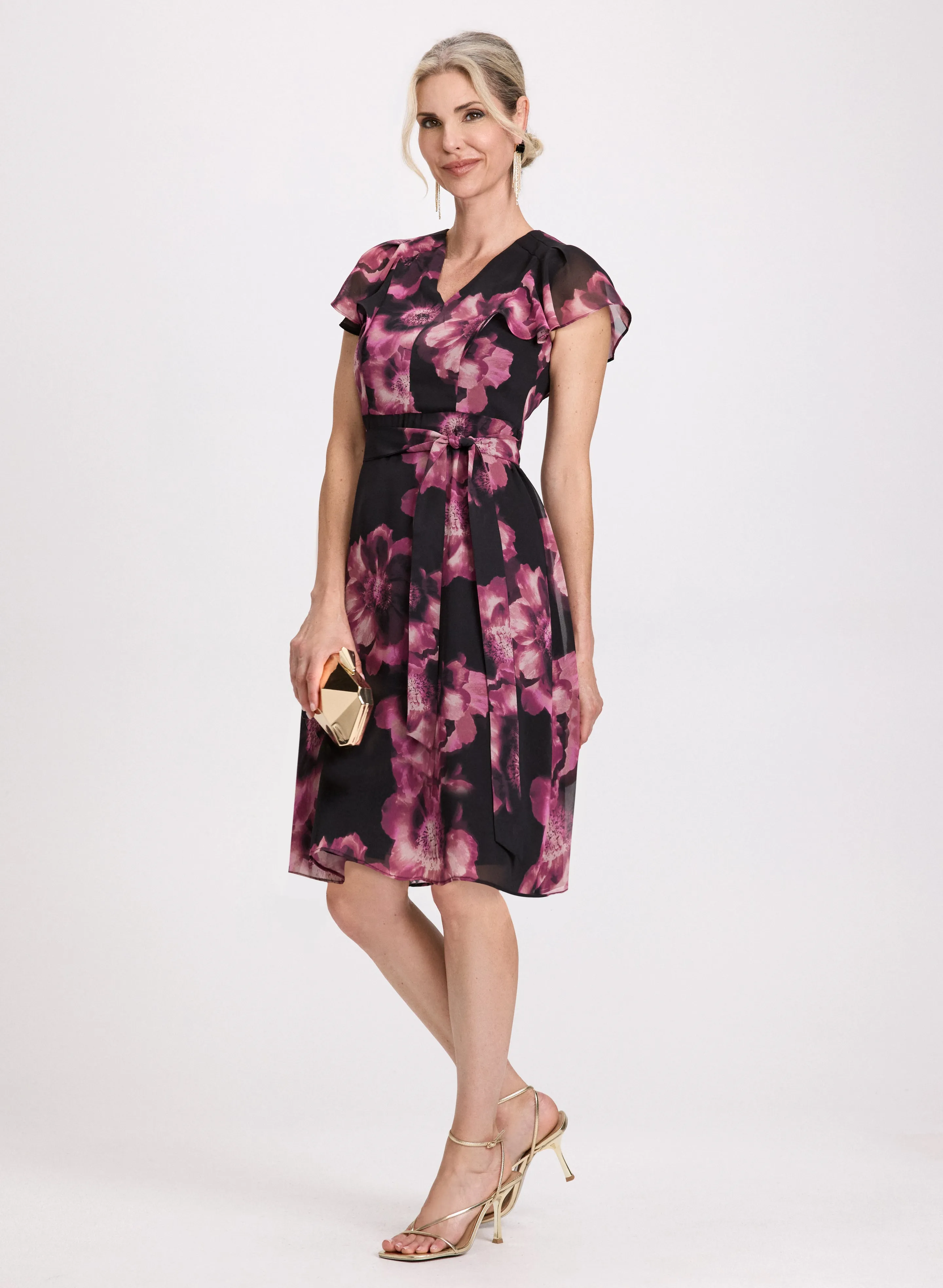 Floral Print Midi Chiffon Dress sold by Laura product image thumbnail 2