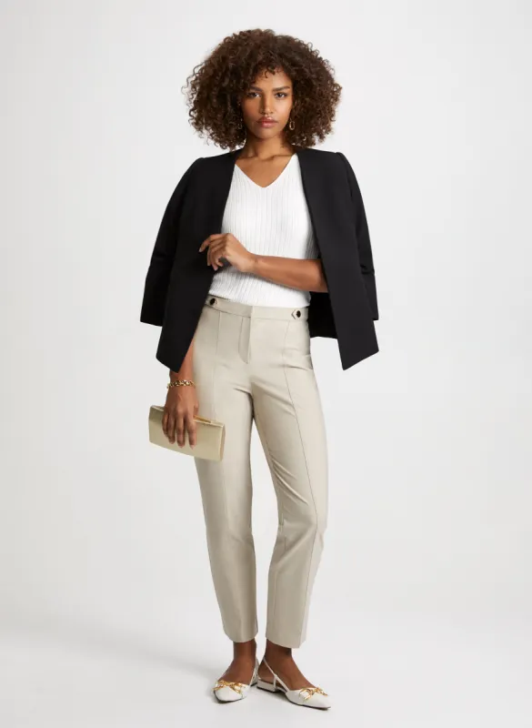 Collarless Jacket & Straight Leg Pants sold by Laura
