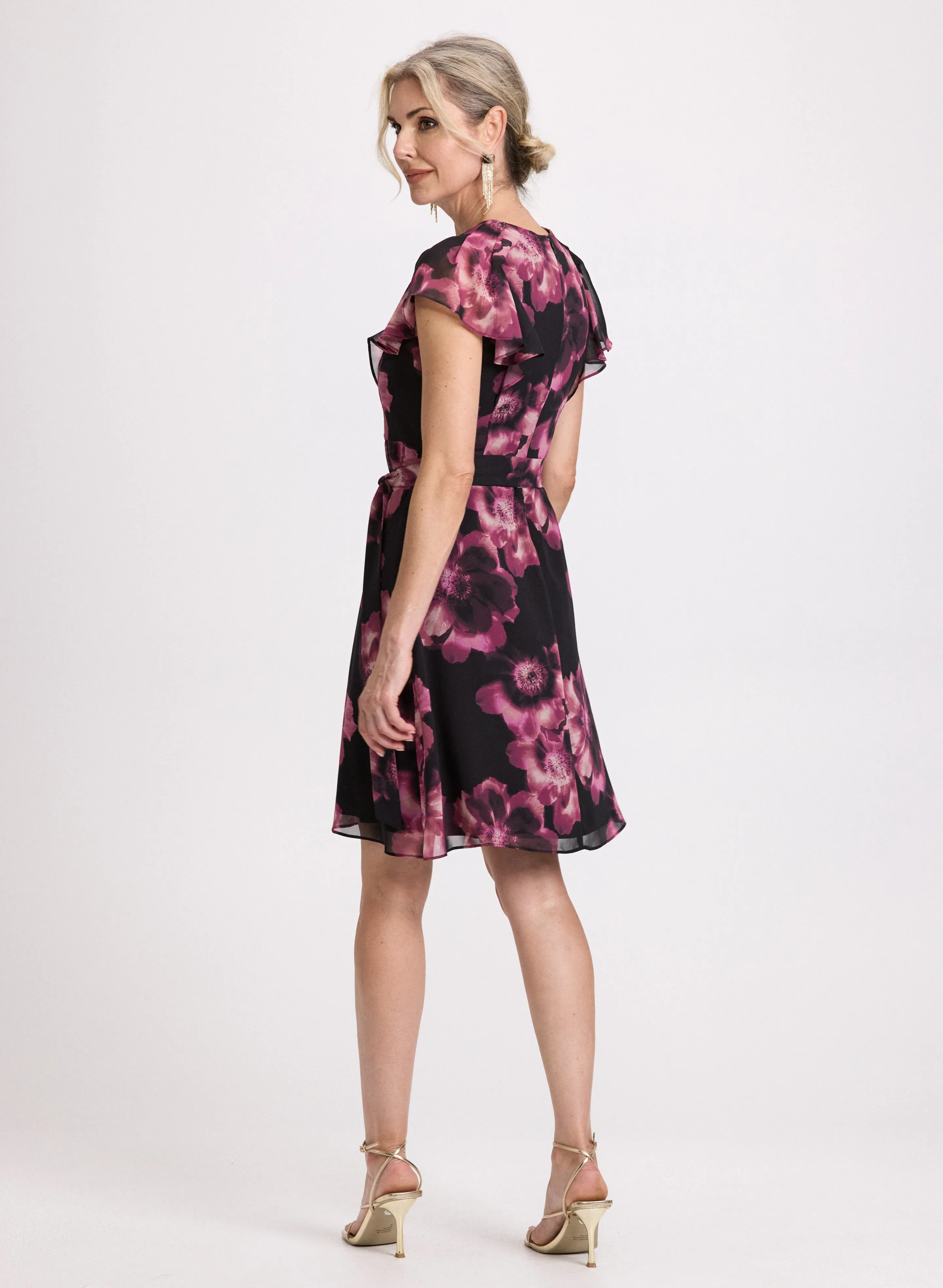 Floral Print Midi Chiffon Dress sold by Laura product image thumbnail 3