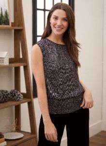 Metallic Sleeveless Top sold by Laura