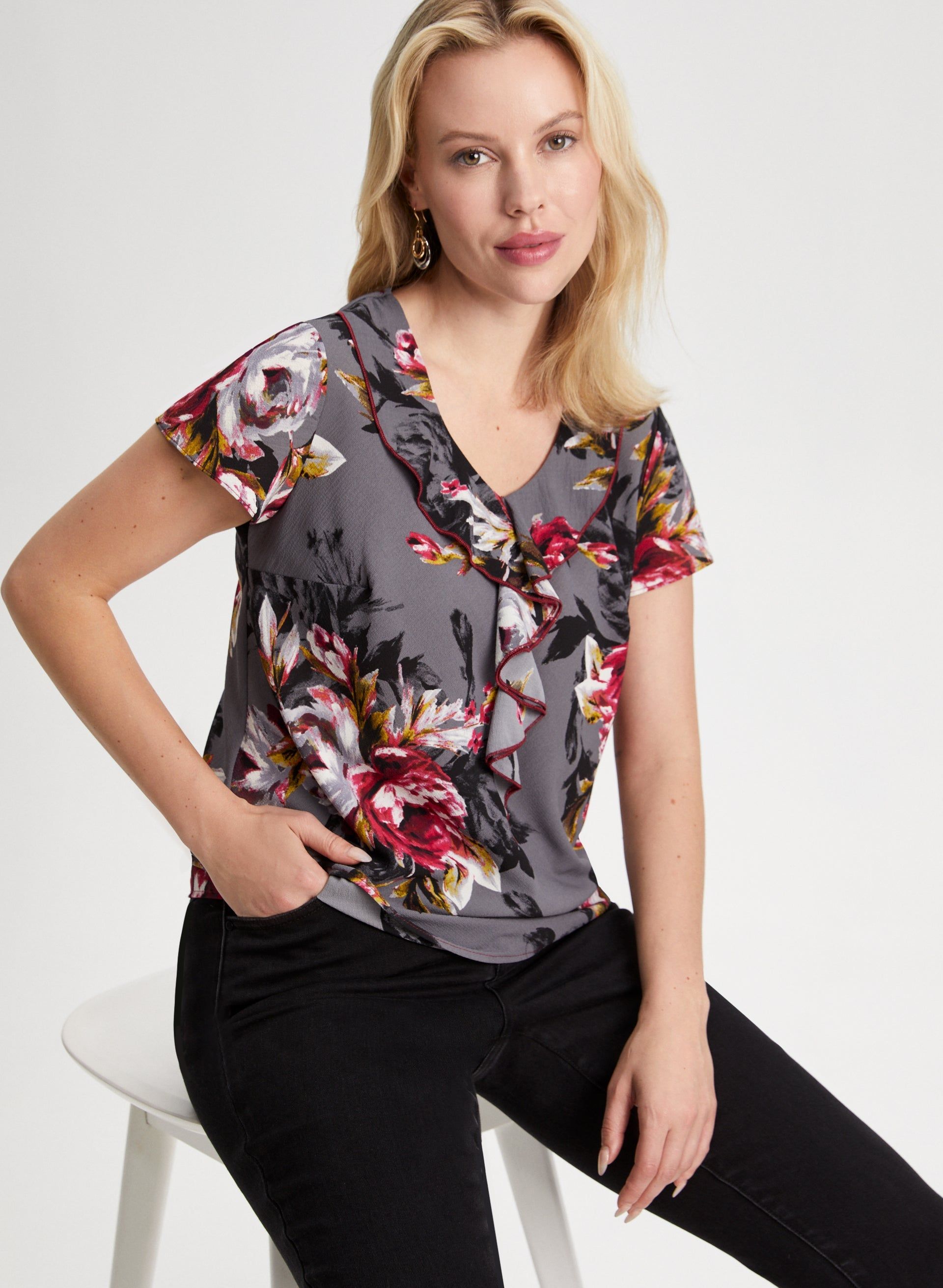 Ruffle Detail Floral Blouse sold by Laura product image thumbnail 5