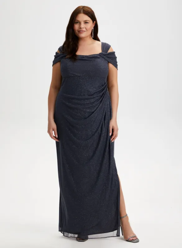 Bardot Neck Glitter Dress sold by Laura