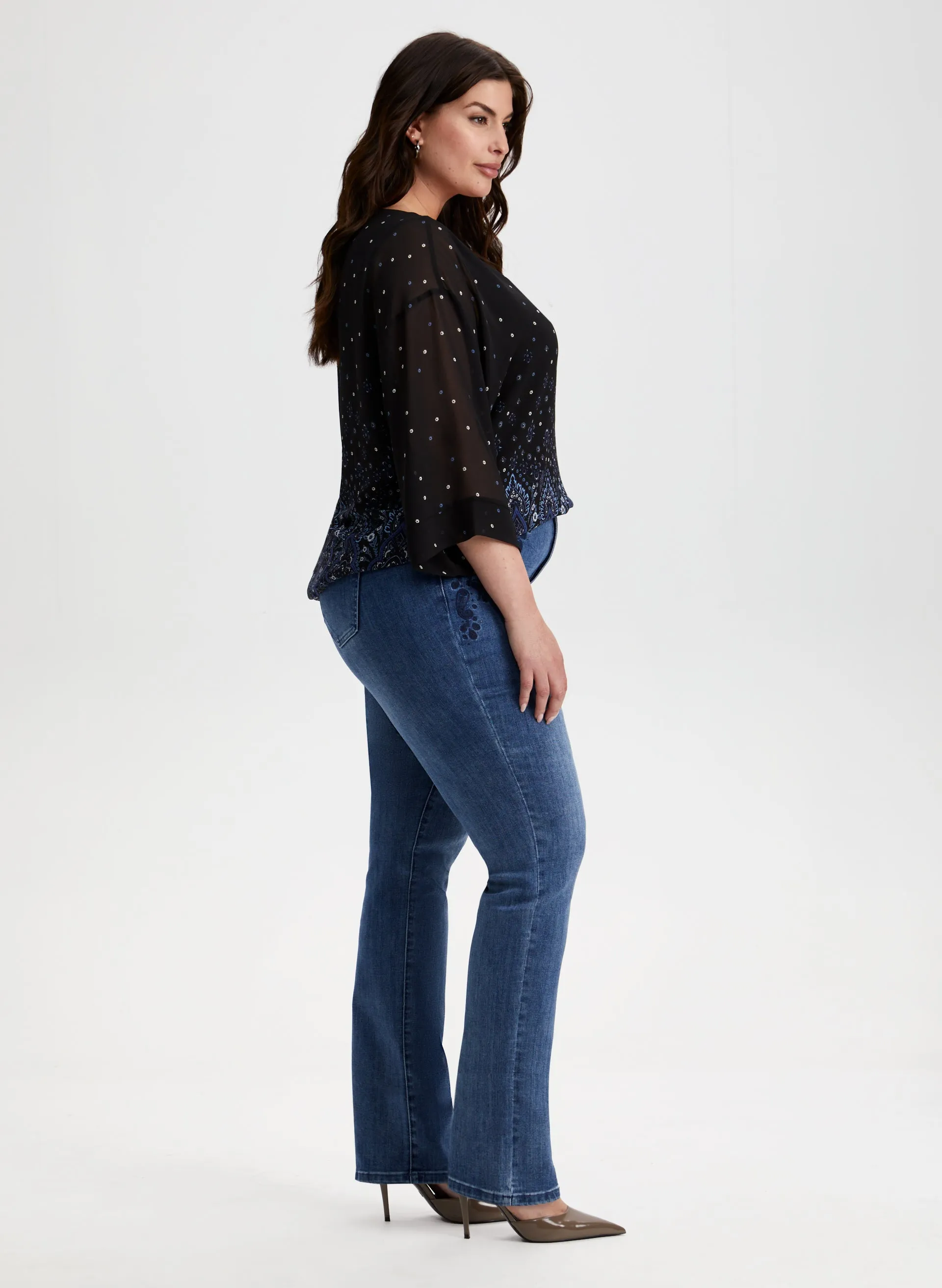 Embroidered Straight Leg Jeans sold by Laura product image thumbnail 5
