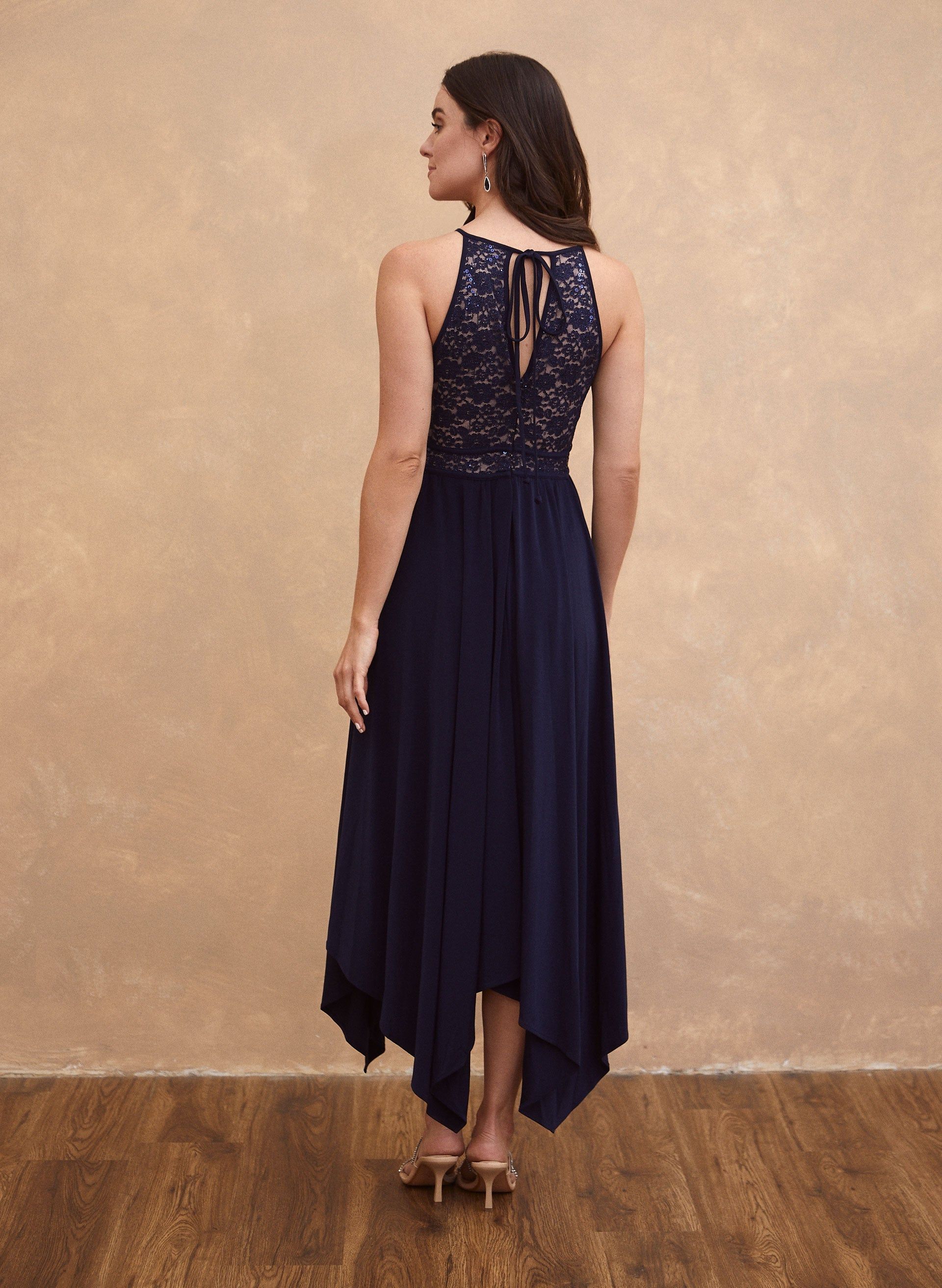 Lace & Sequin Asymmetric Dress sold by Laura product image thumbnail 2