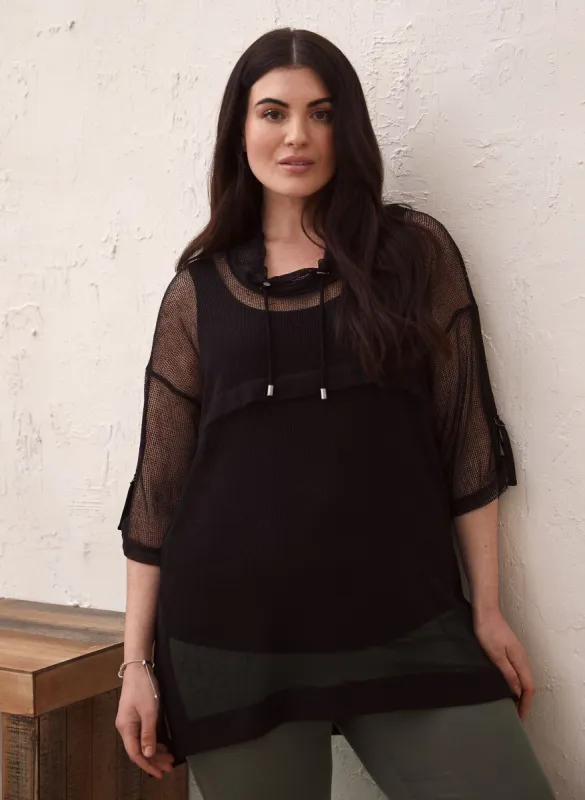 Joseph Ribkoff - Crochet Tunic With Cami made by Laura