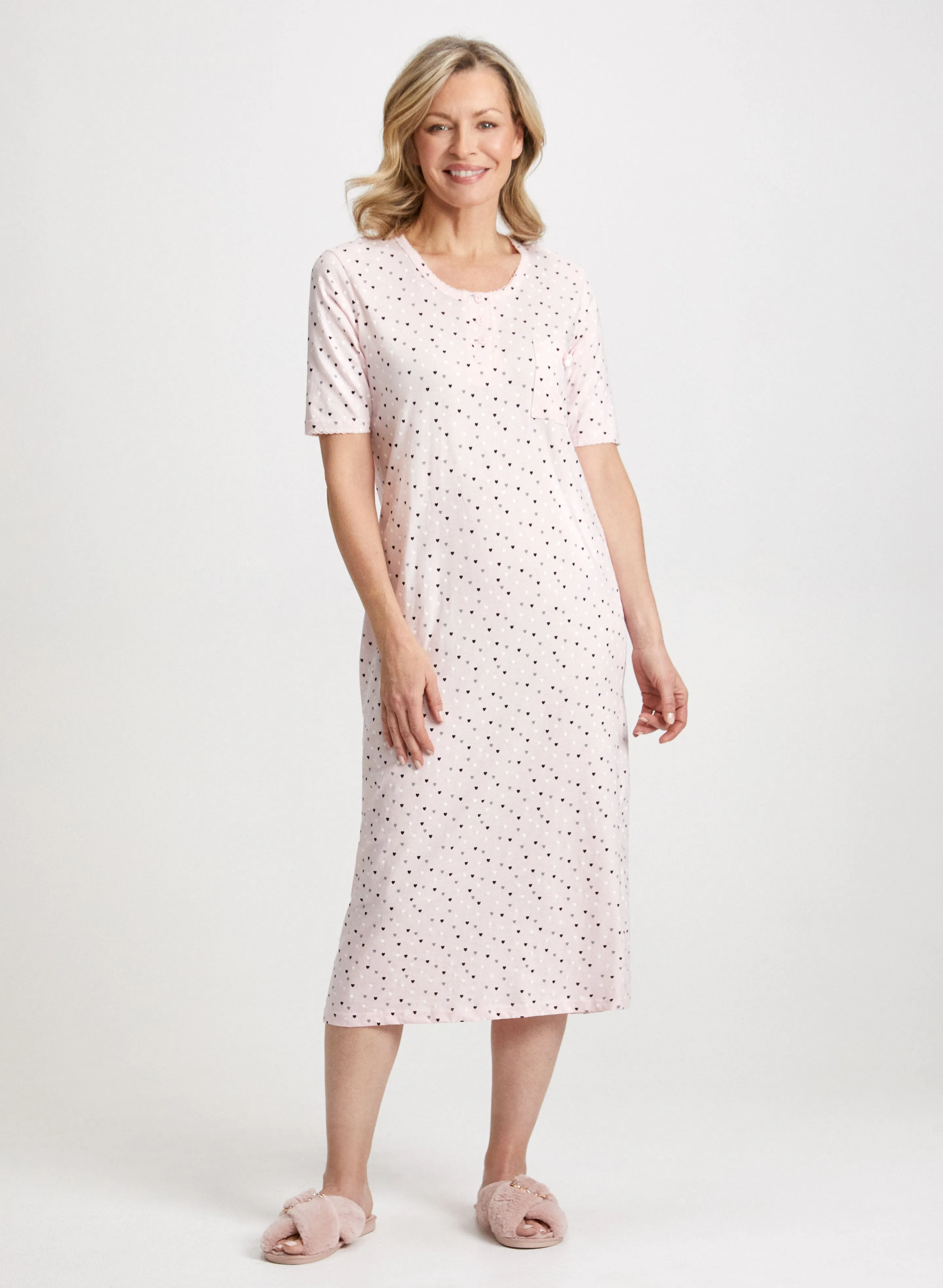 Heart Print Nightgown sold by Laura