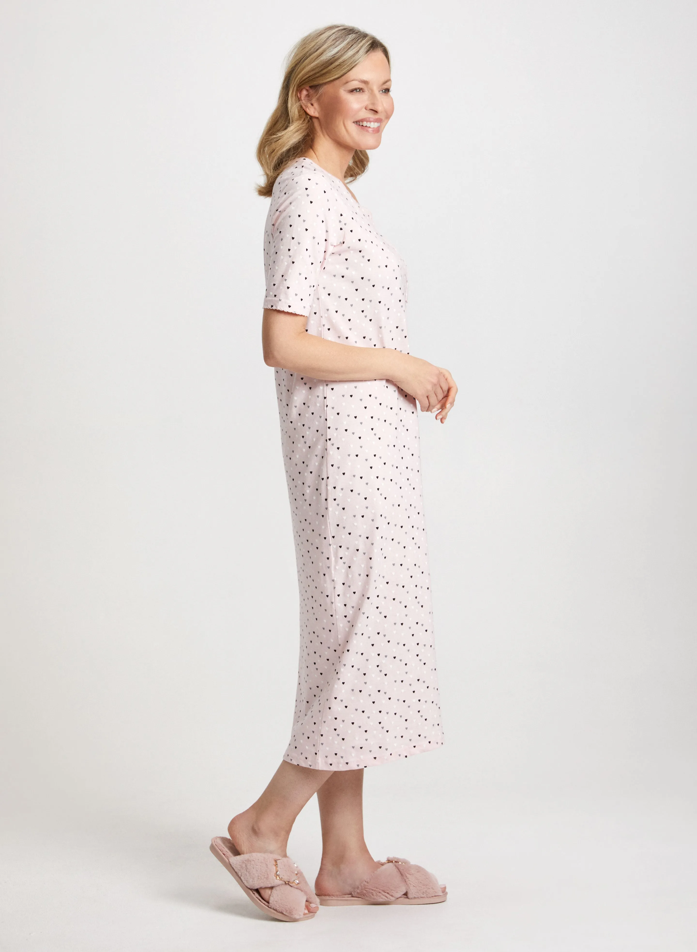 Heart Print Nightgown sold by Laura product image thumbnail 3