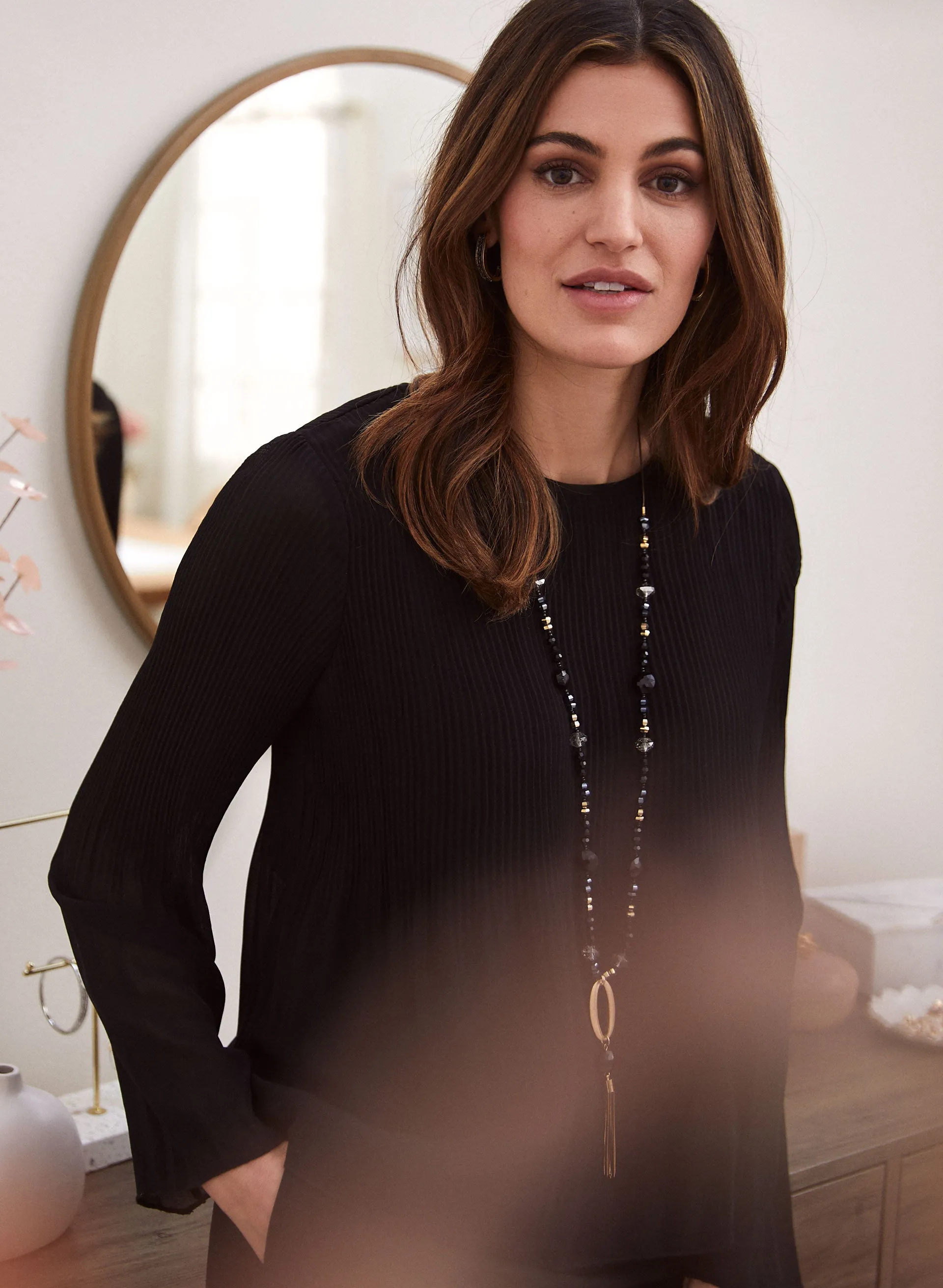 Pleated Long Sleeve Blouse sold by Laura product image thumbnail 2