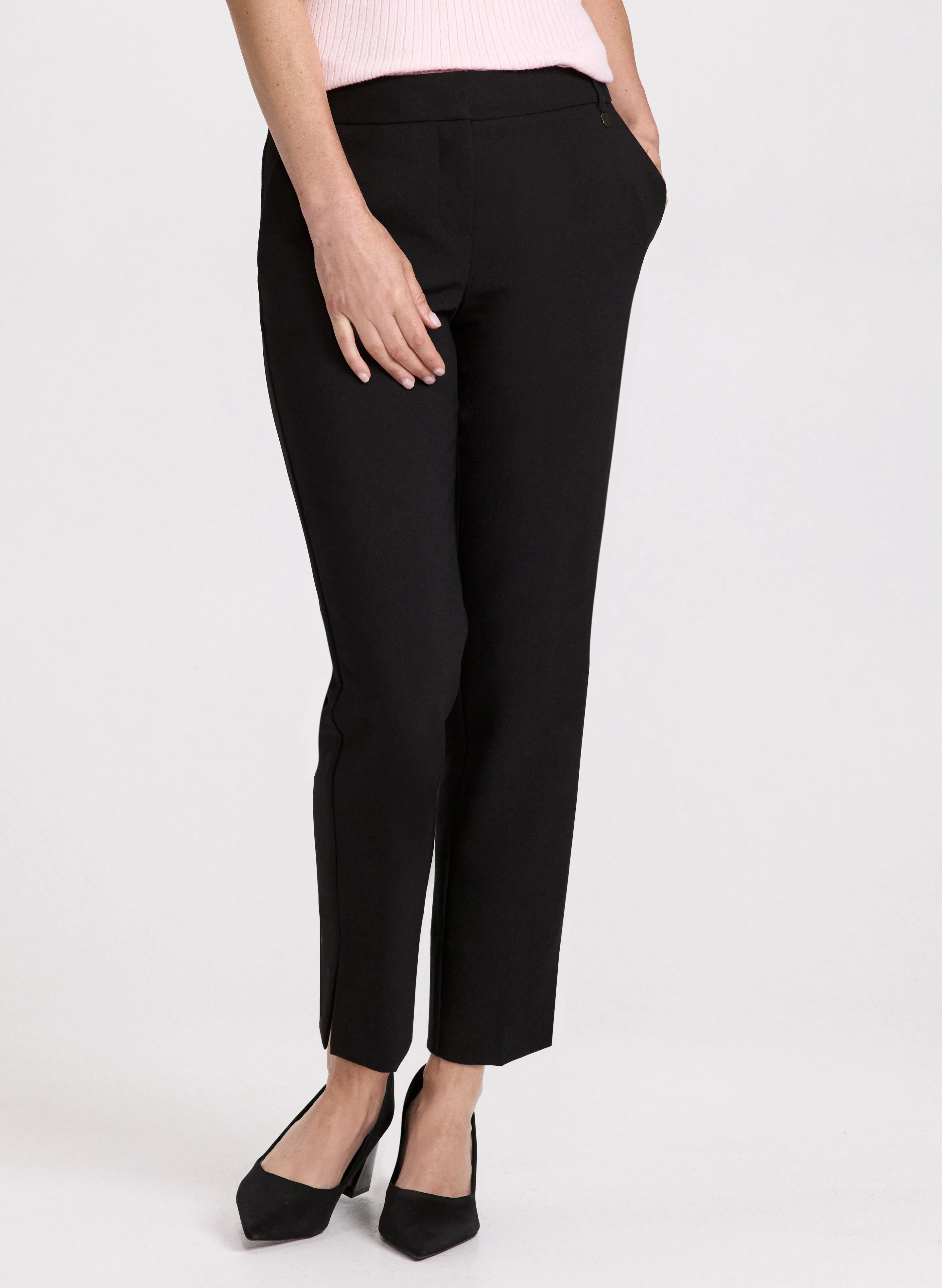 Emma Slit Hem Slim-Leg Pants – Short sold by Laura