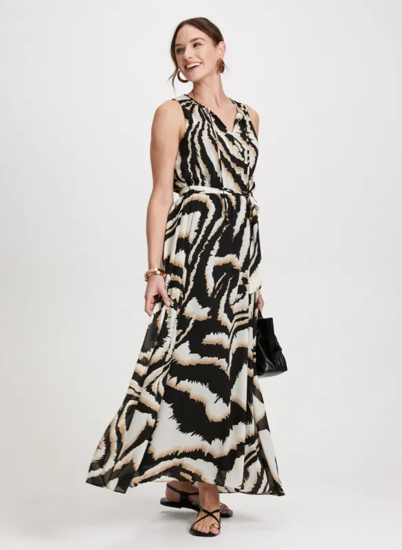 Zebra-Print Maxi Dress sold by Laura