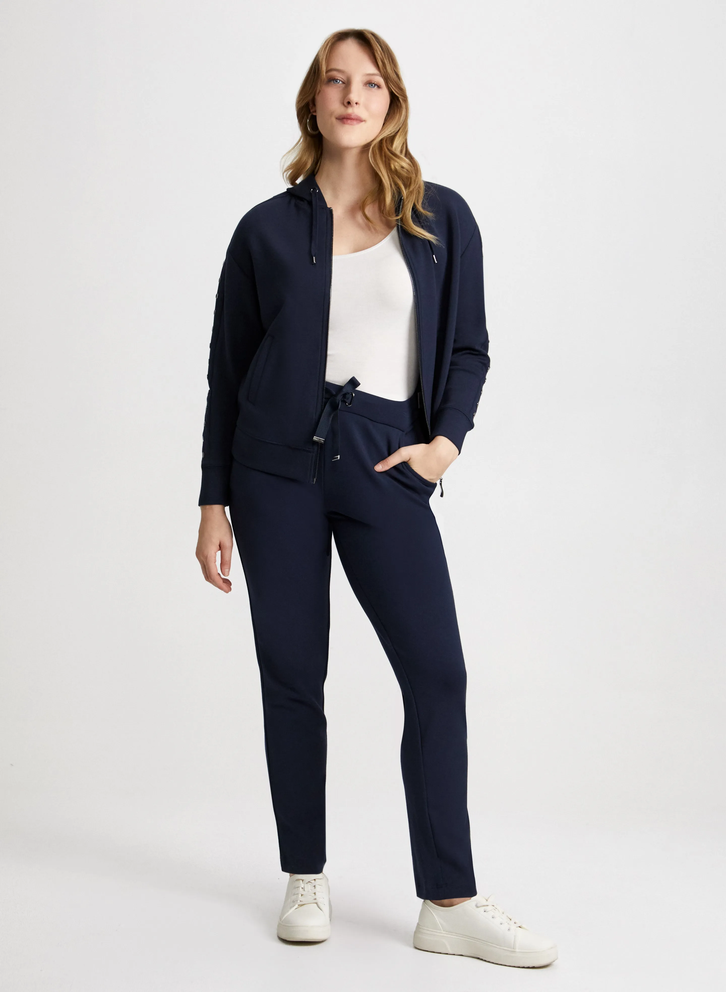 Button Trim Hooded Top & Joggers sold by Laura