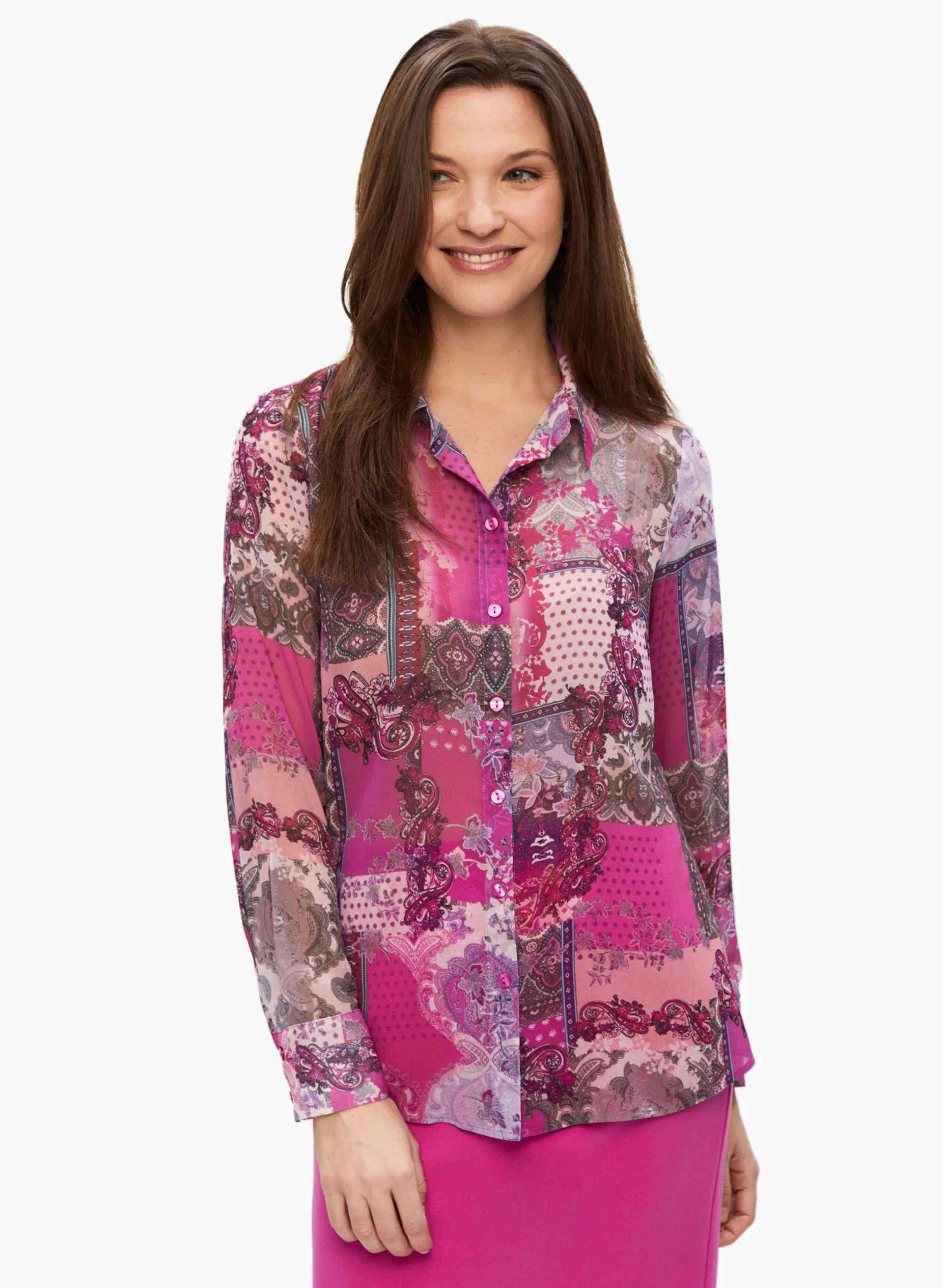 Paisley Patchwork Print Blouse sold by Laura