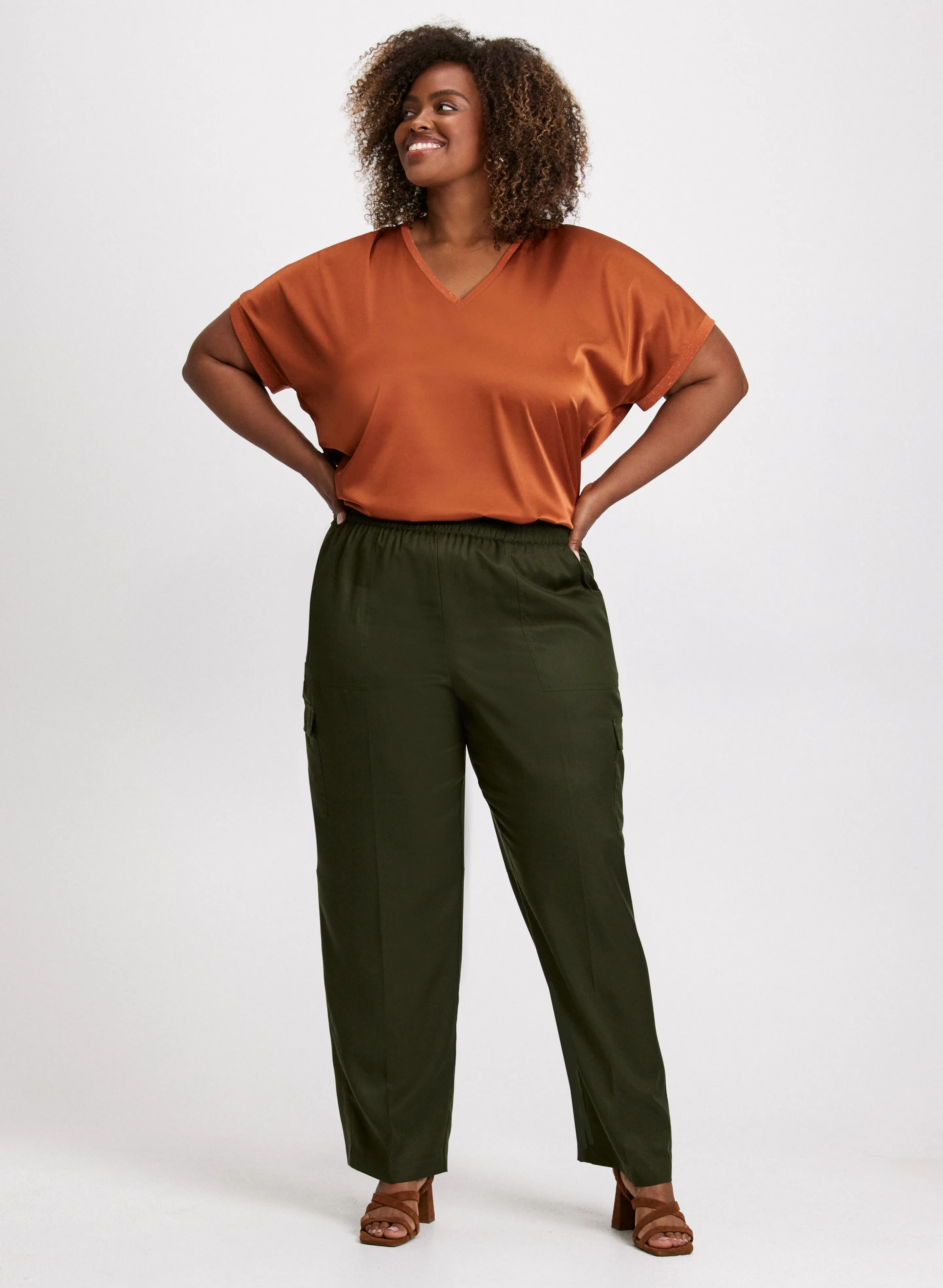 Satin V-Neck Blouse sold by Laura product image thumbnail 3