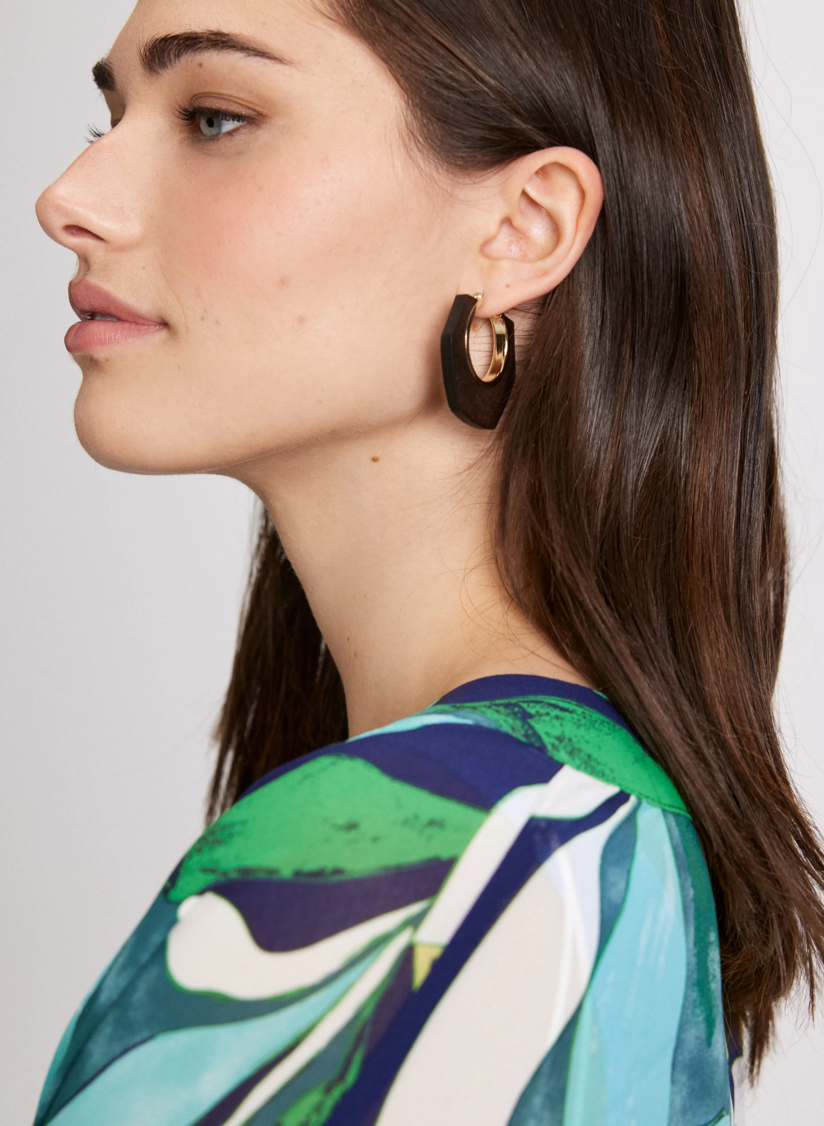Hexagonal Hoop Earrings sold by Laura product image thumbnail 2
