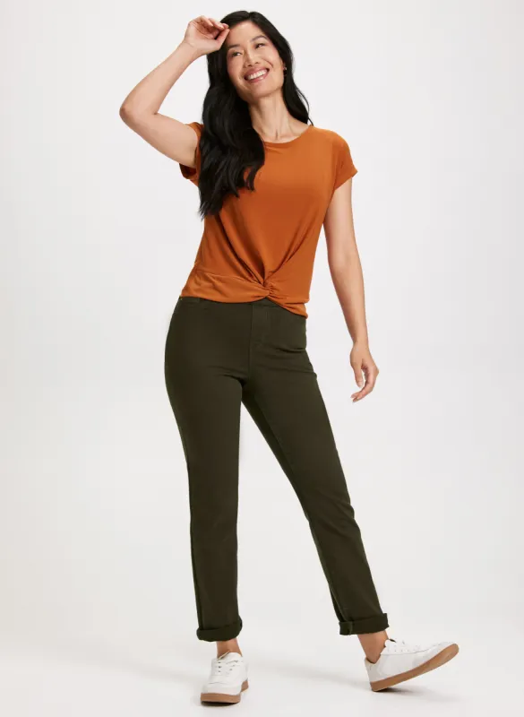 Drop Shoulder Top & Straight Leg Jeans sold by Laura