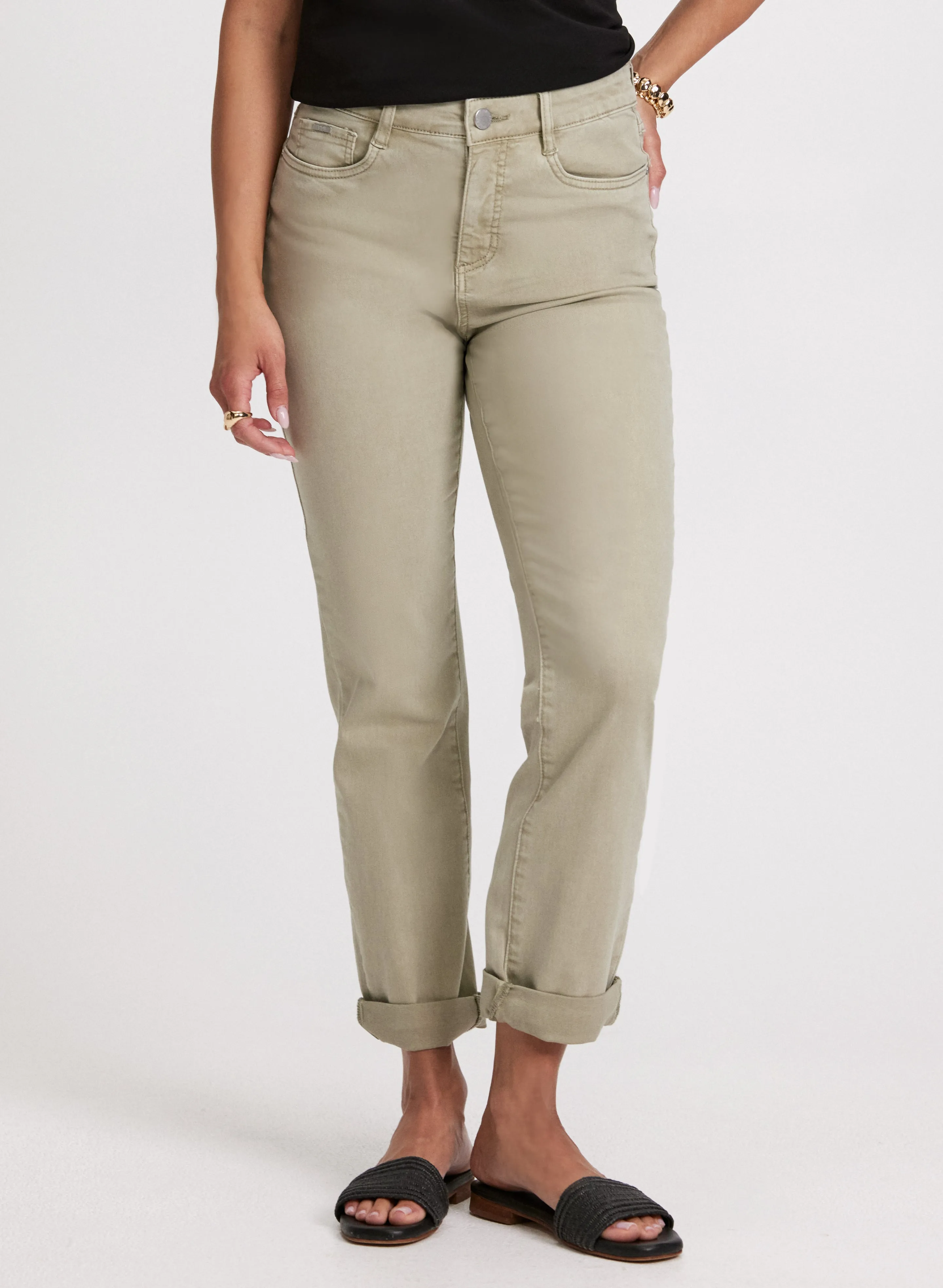 Rolled Cuff Slim Leg Jeans sold by Laura