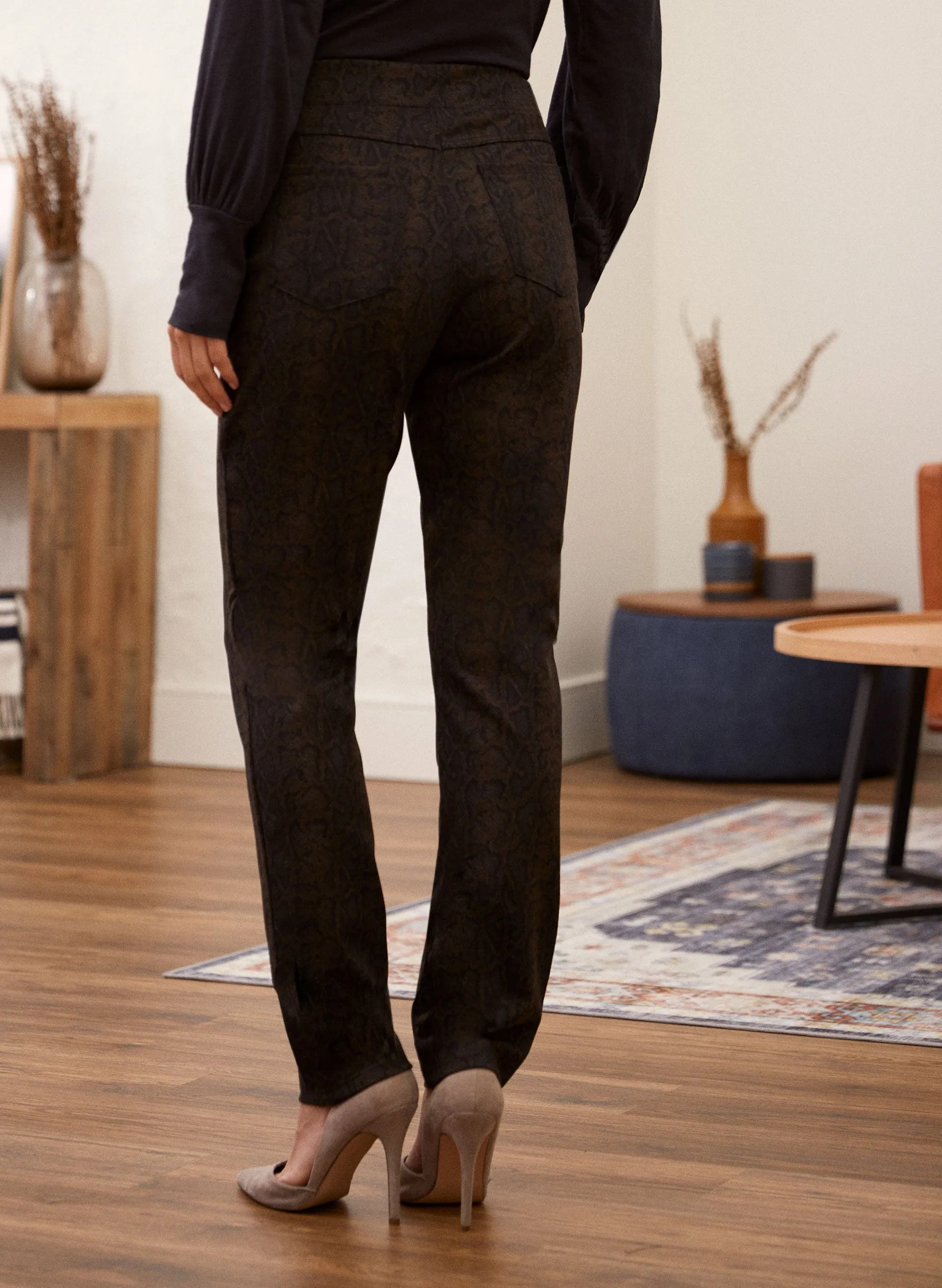 Printed Pull-On Slim Leg Pants sold by Laura product image thumbnail 4