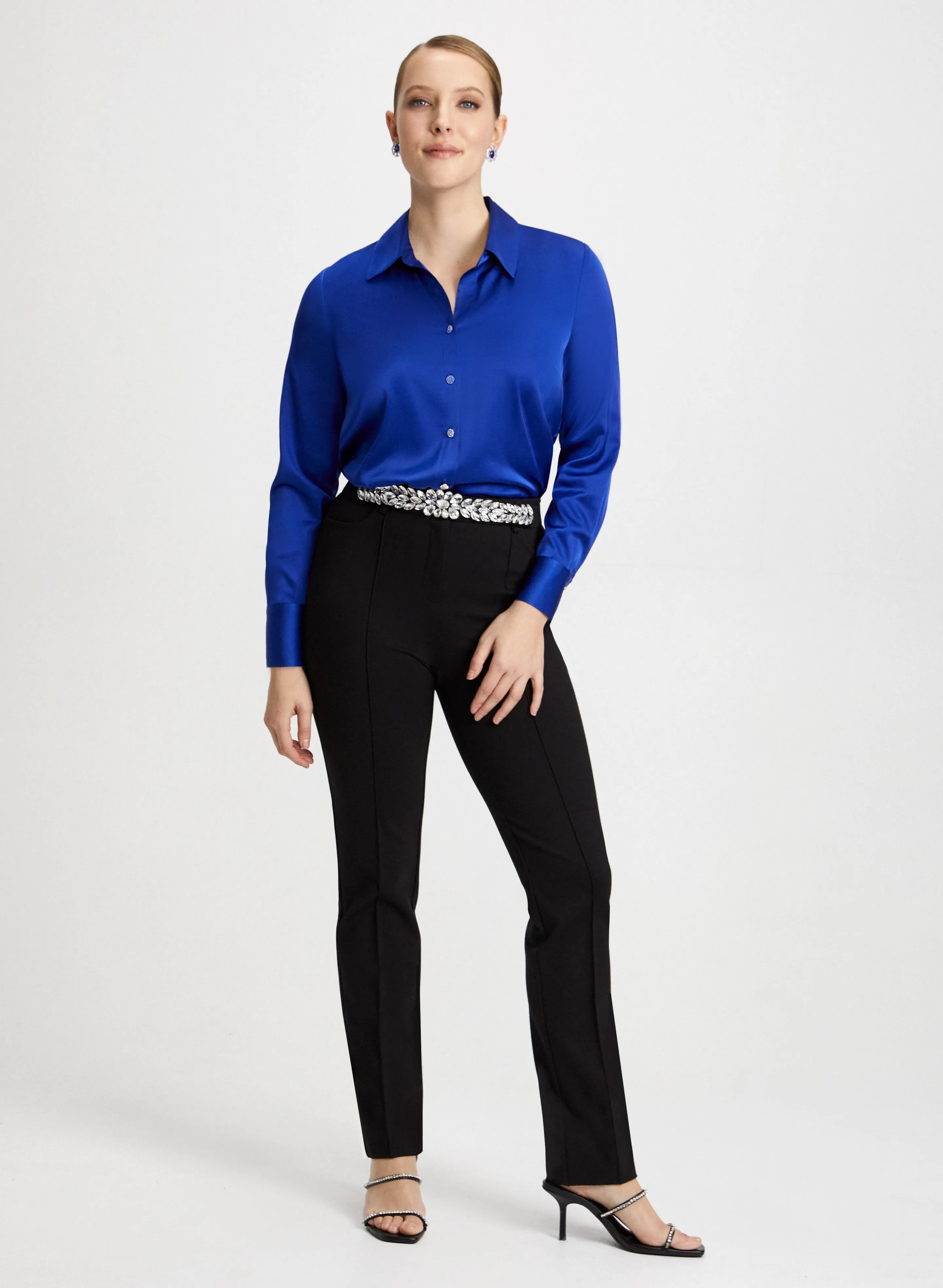 Satin Blouse & Signature Fit Pants sold by Laura