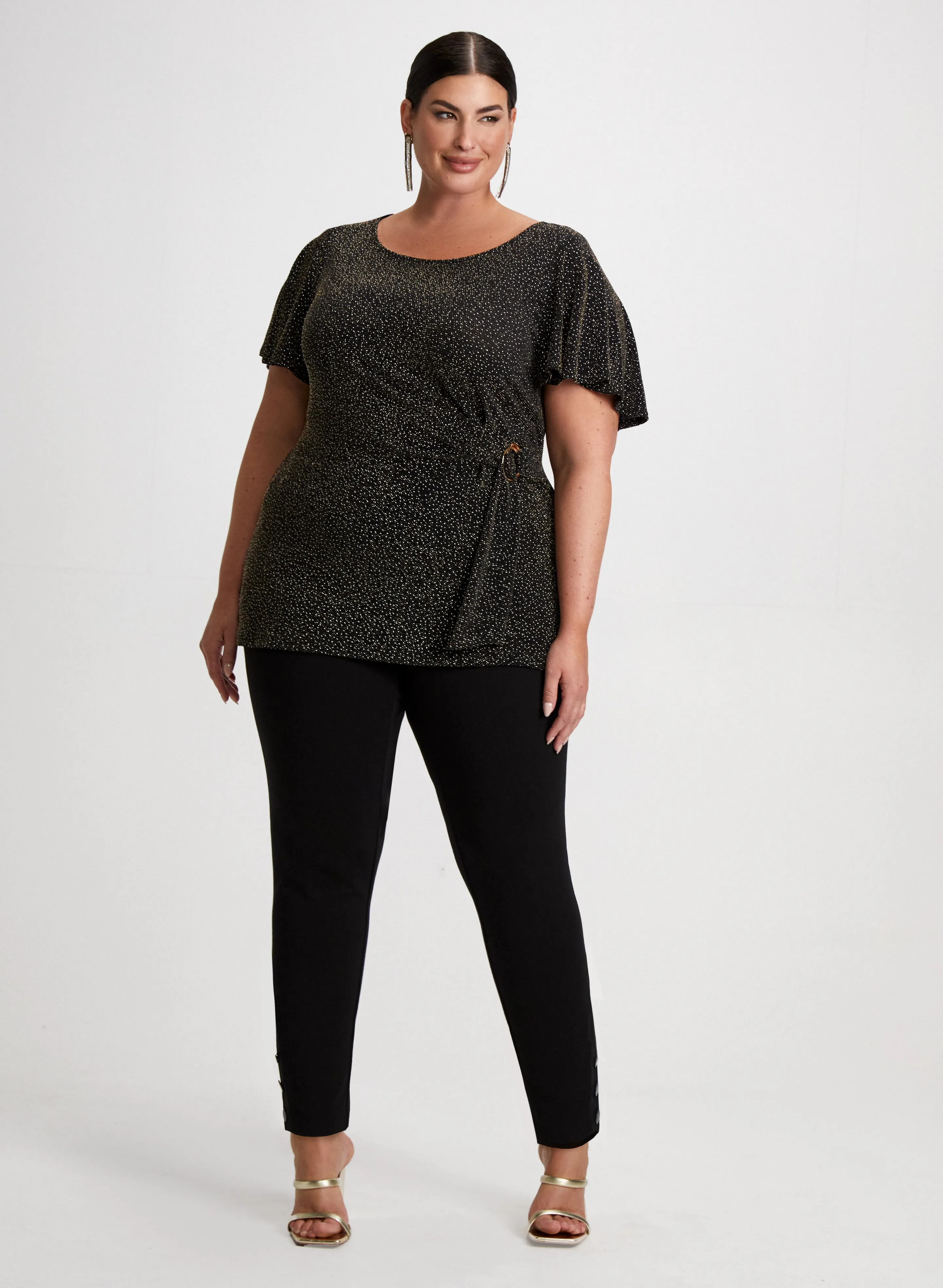 Glitter Top & Straight Leg Pants sold by Laura