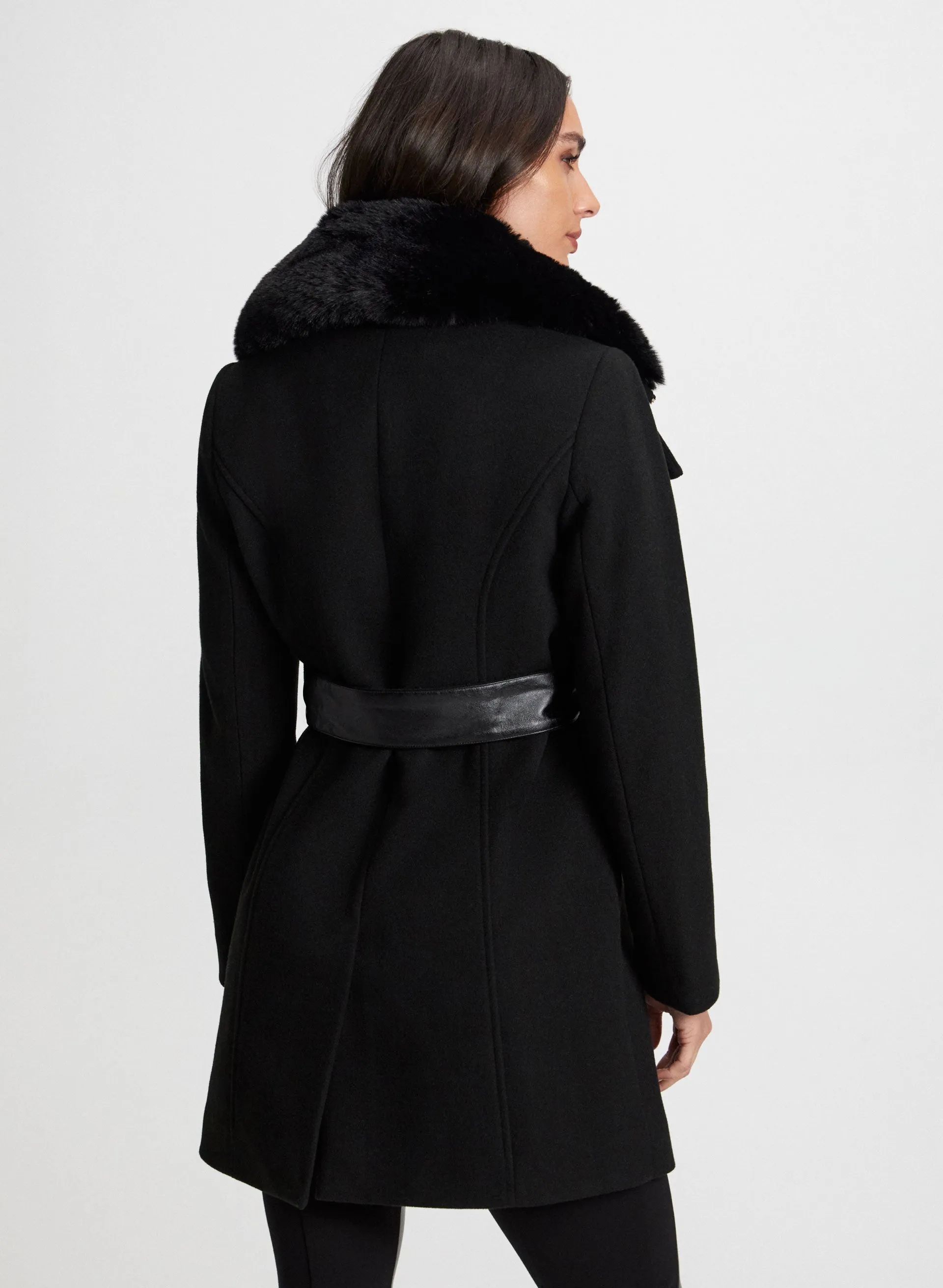 Stretch Wool-Blend Trench Coat sold by Laura product image thumbnail 4