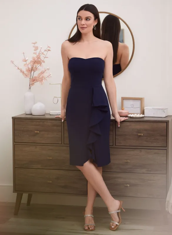 Strapless Ruffle Detail Dress sold by Laura